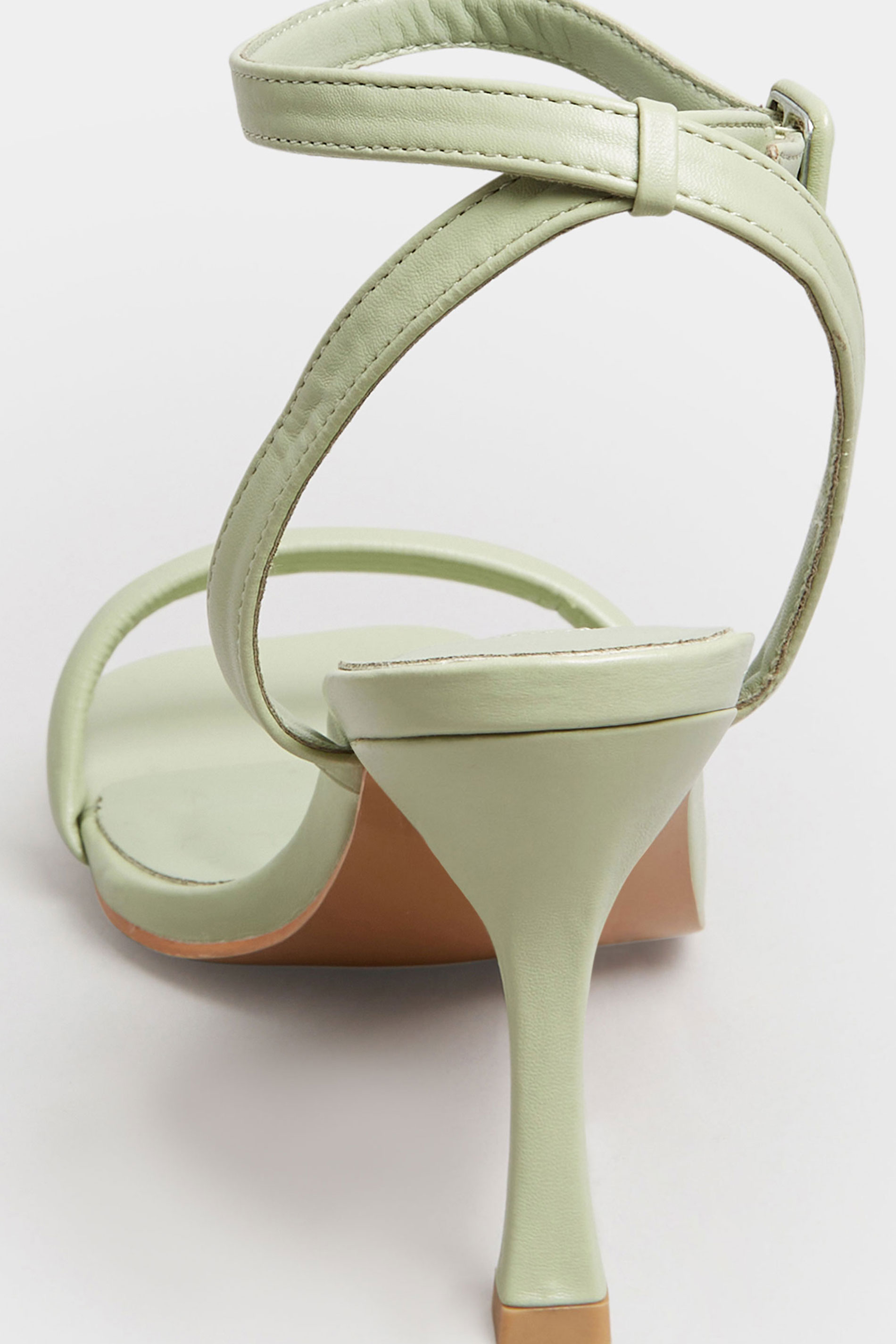 Green Padded Strap Heeled Sandals In Extra Wide EEE Fit | Yours Clothing 4