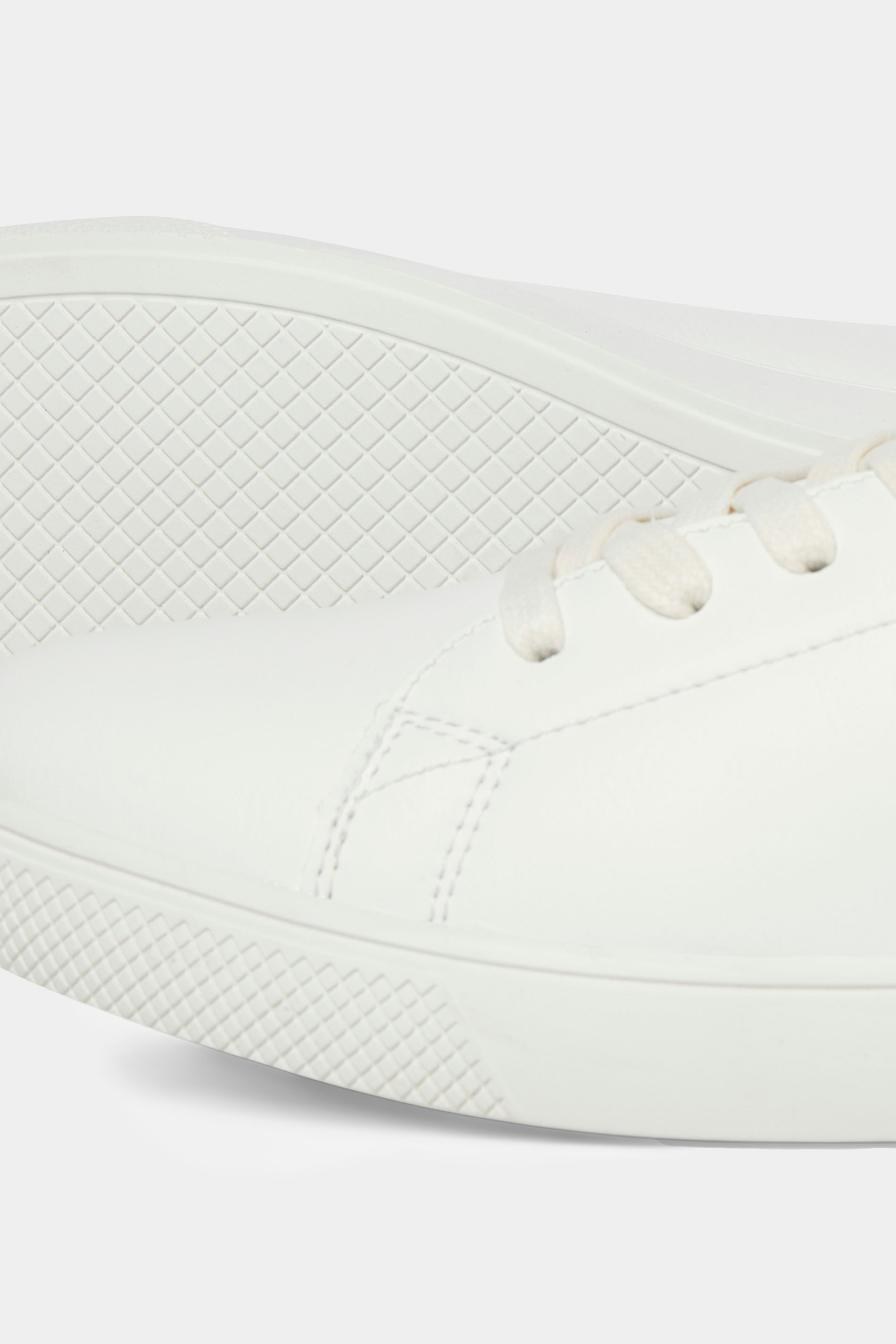 JACK & JONES White Lace Up Trainers | BadRhino 3