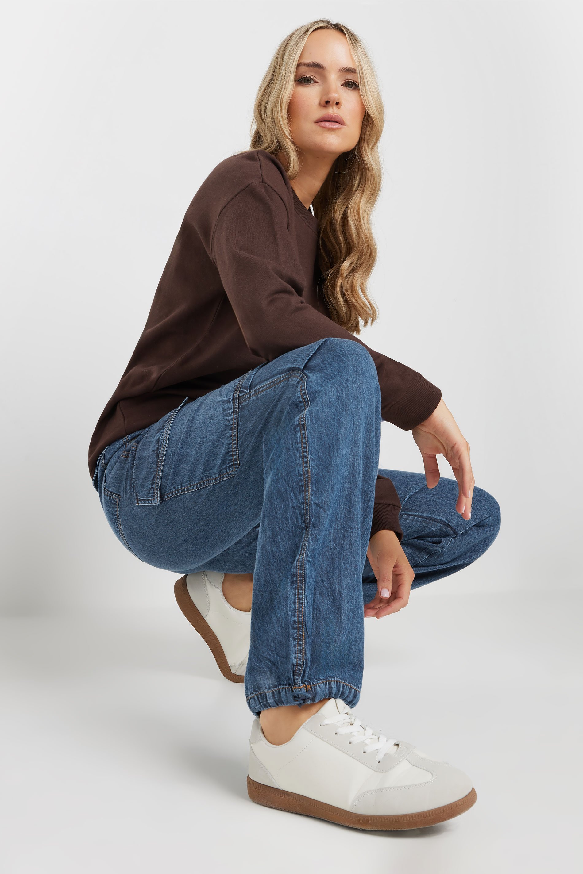 LTS Tall Women's Blue Denim Parachute Trousers | Long Tall Sally 4