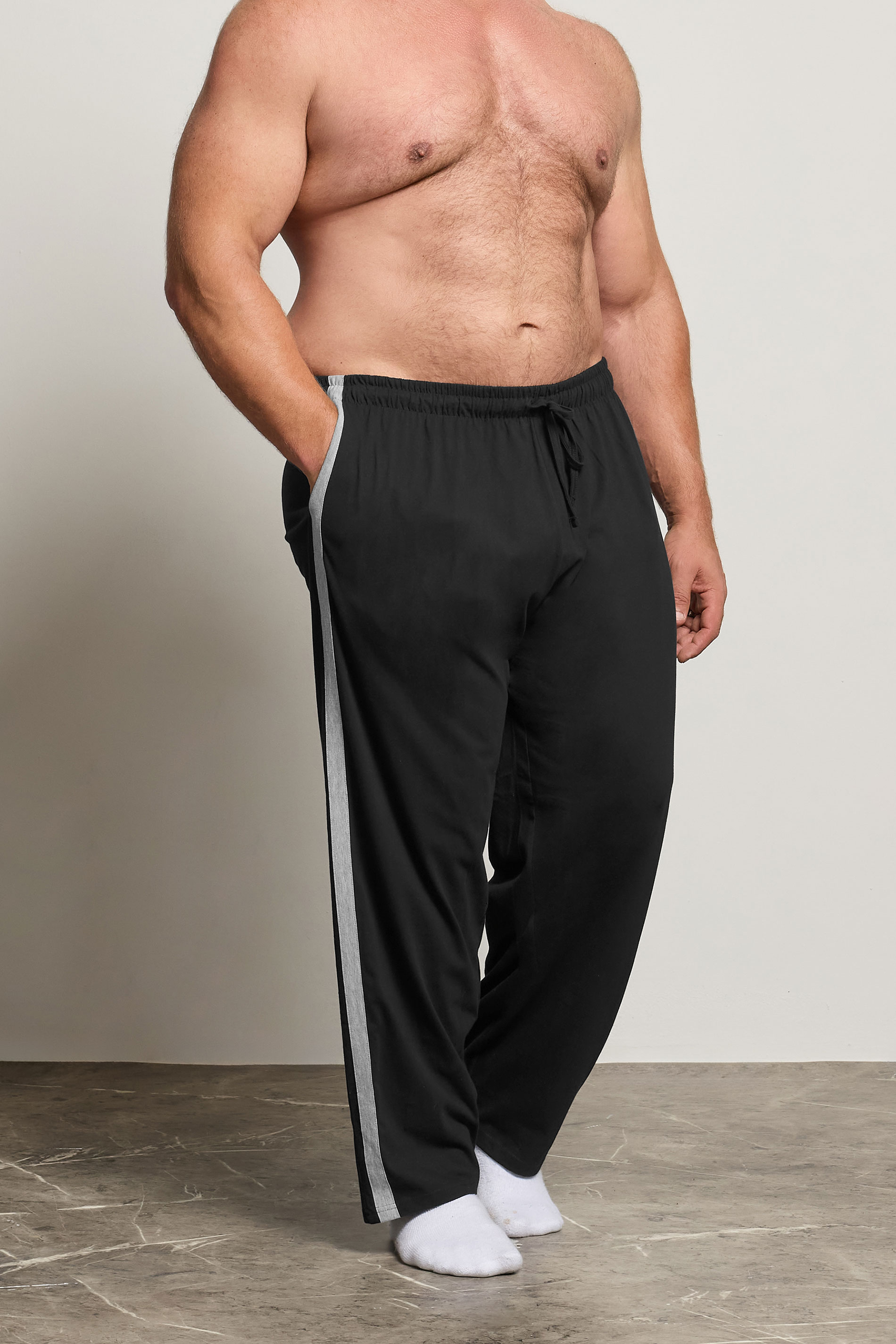 BadRhino Big & Tall Black Lightweight Lounge Joggers 1