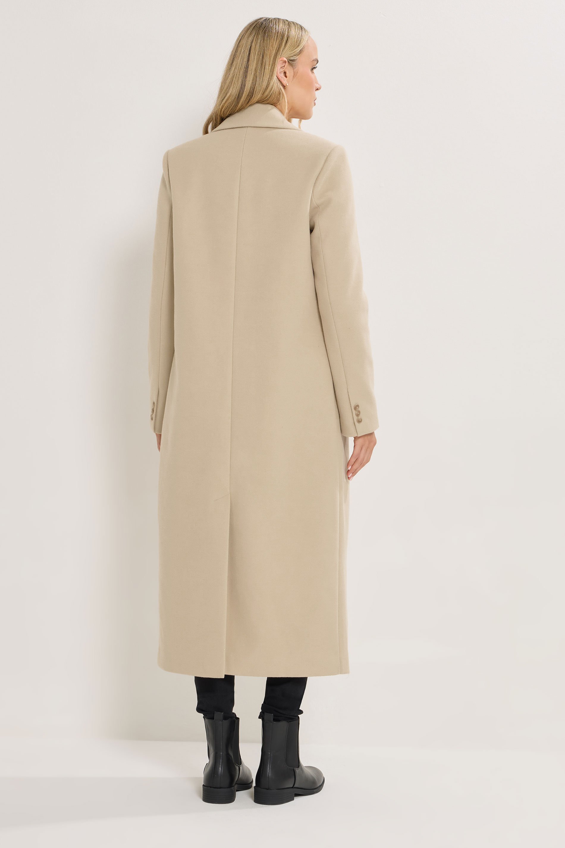 LTS Tall Natural Brown Longline Maxi Coat | Long Tall Sally 3