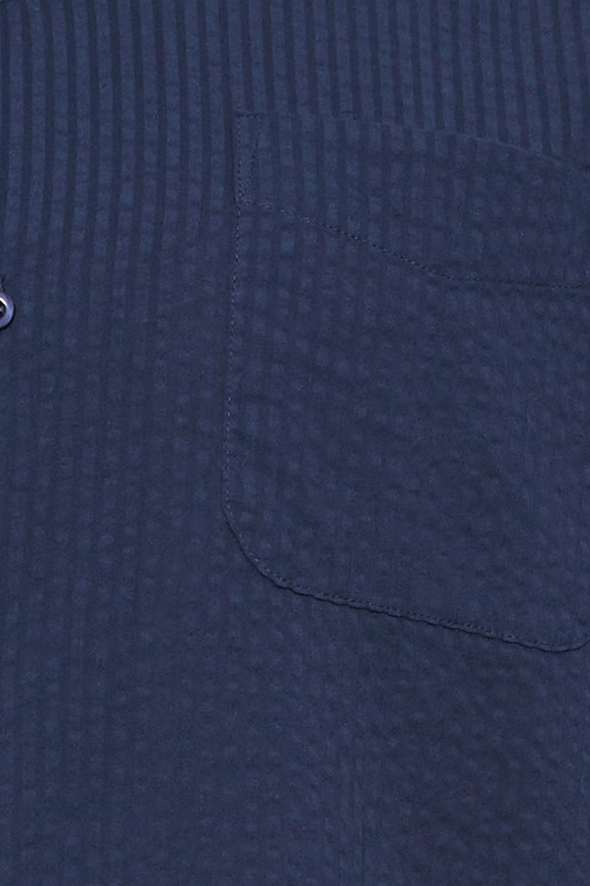 BadRhino Big & Tall Navy Blue Seersucker Short Sleeve Shirt | BadRhino 2