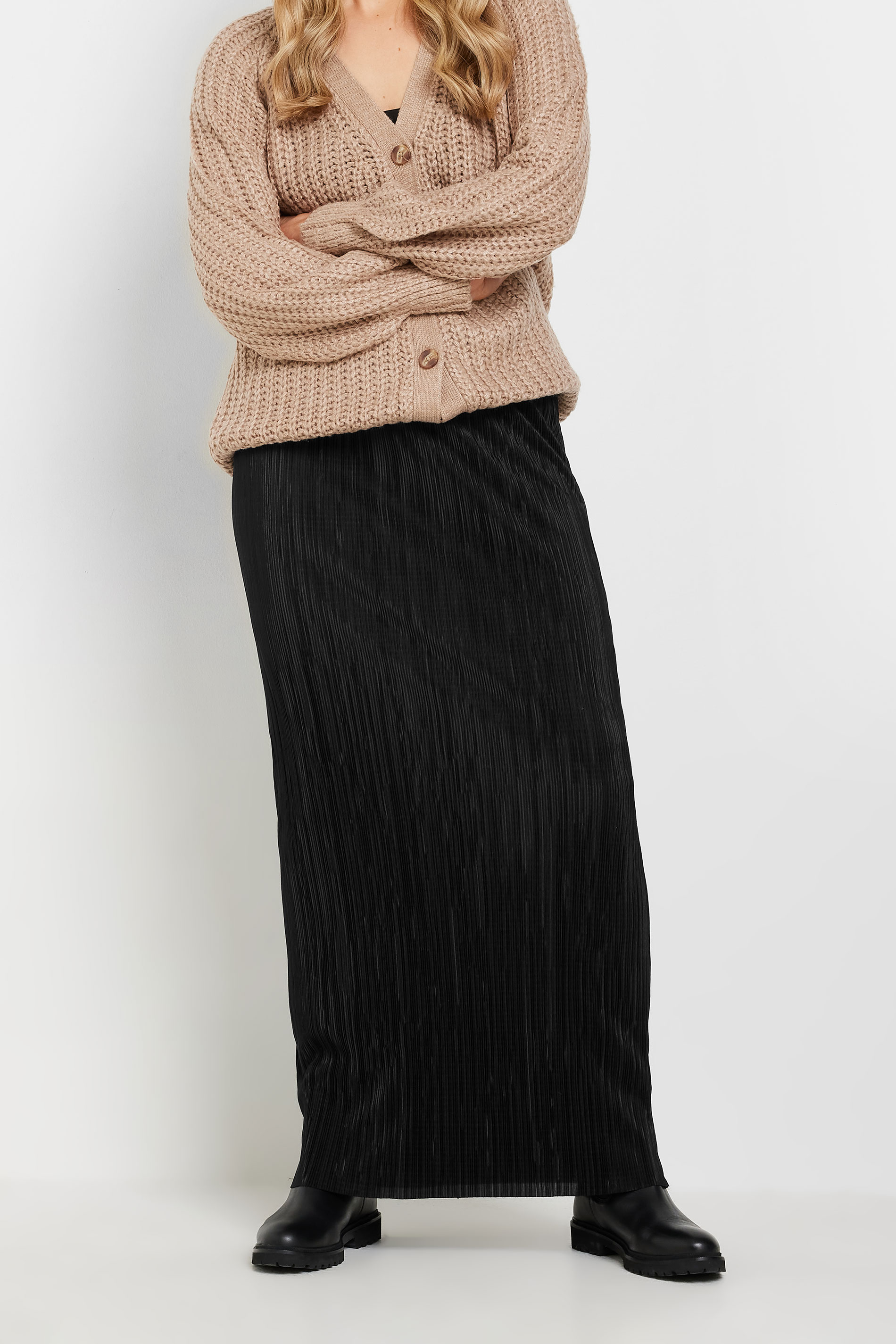 LTS Tall Black Plisse Maxi Skirt | Long Tall Sally 2