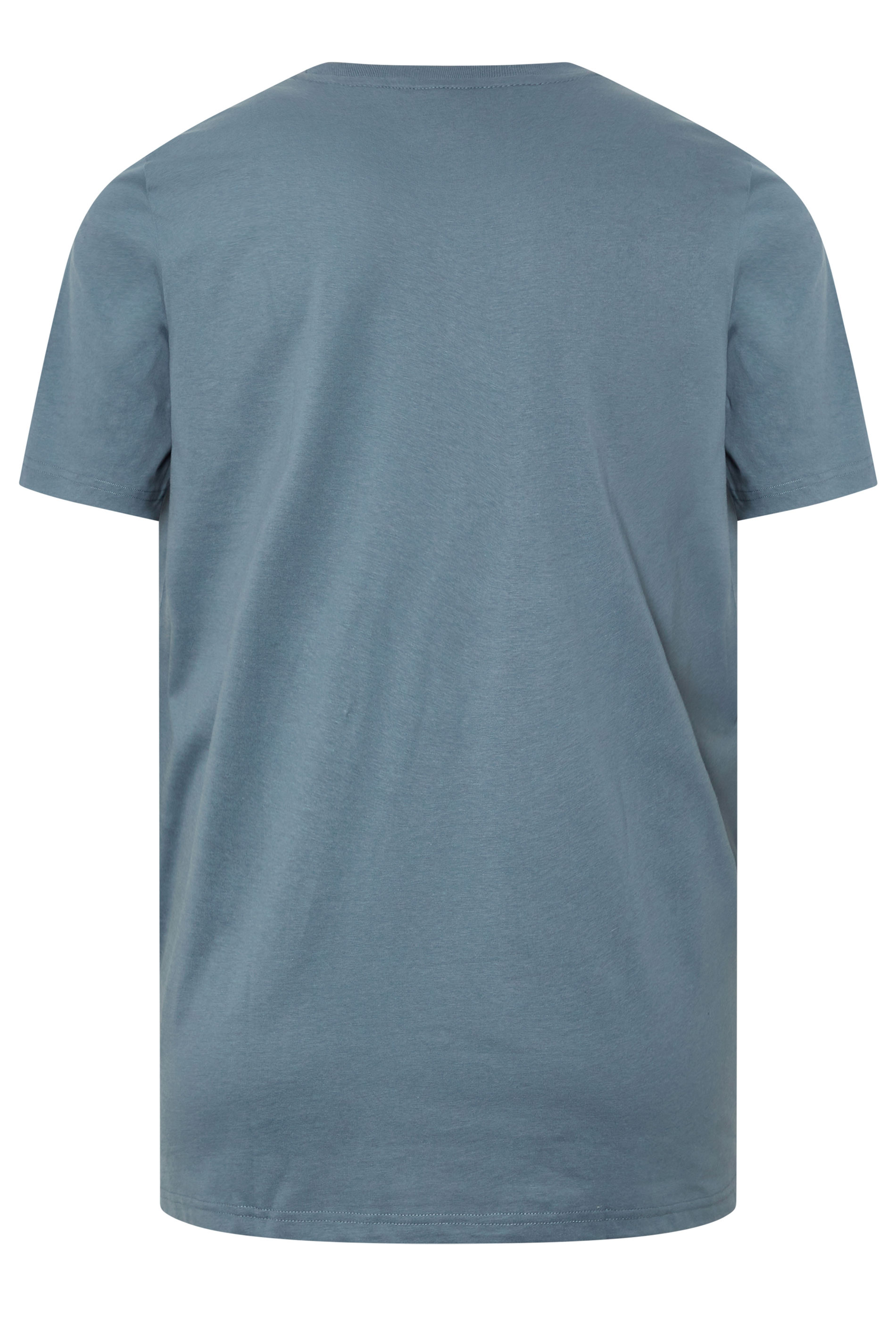 LYLE & SCOTT Big & Tall Blue Plain T-Shirt | BadRhino 4