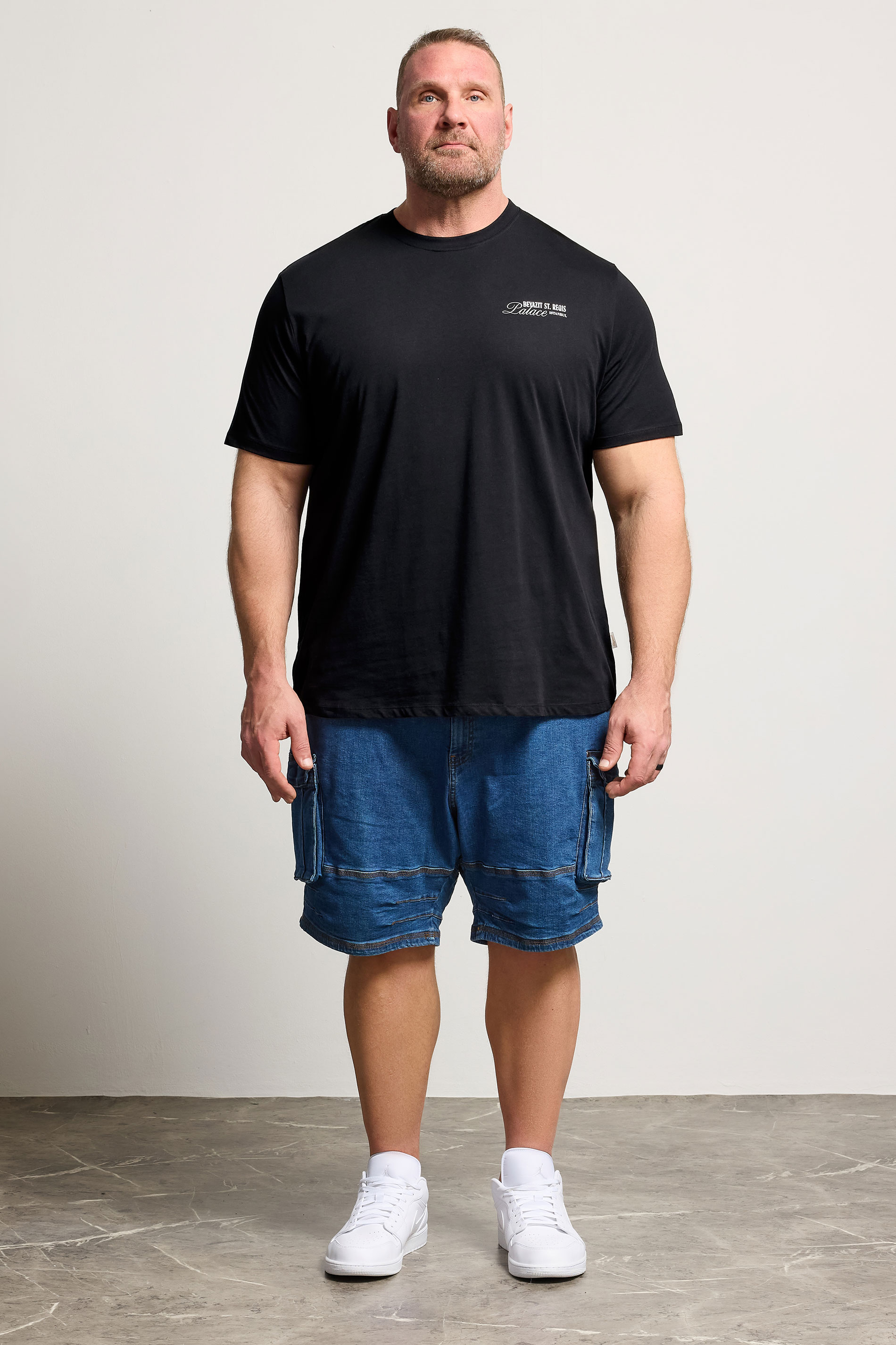 JACK & JONES Big & Tall Black Island Graphic T-Shirt | BadRhino 1