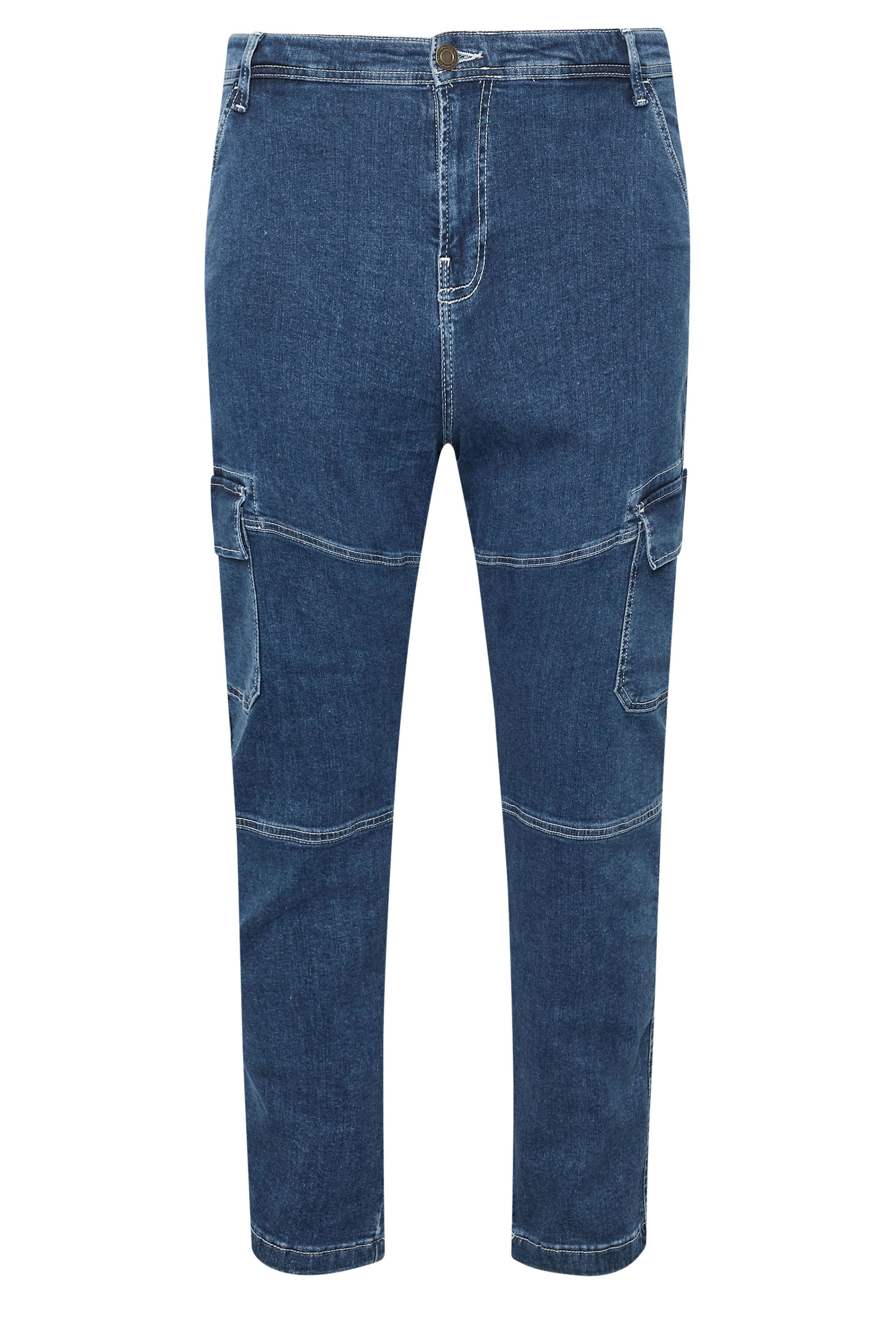 BadRhino Big & Tall Blue Stretch Cargo Jeans | BadRhino 6