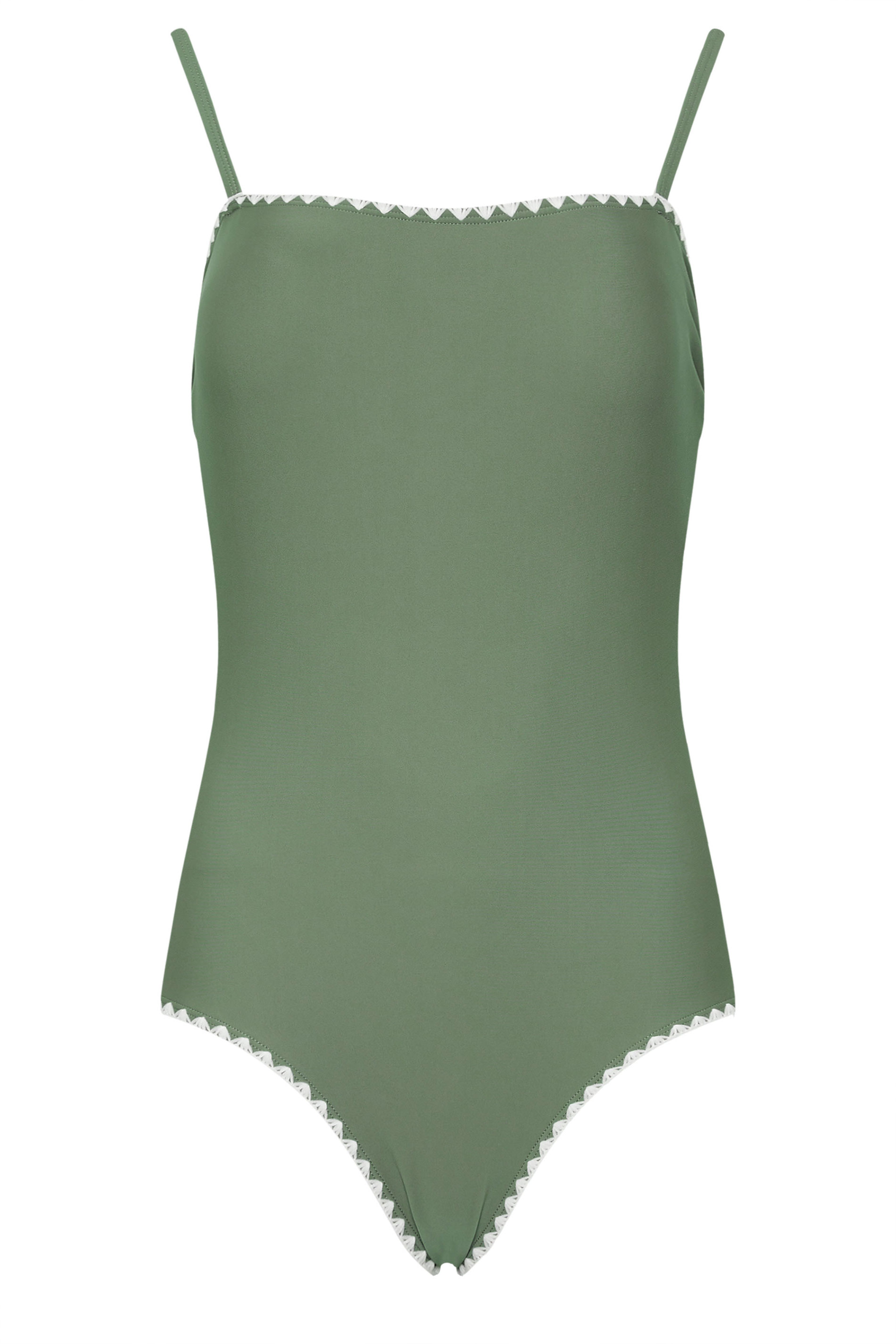 LTS Tall Khaki Green Stitched Swimsuit | Long Tall Sally 7