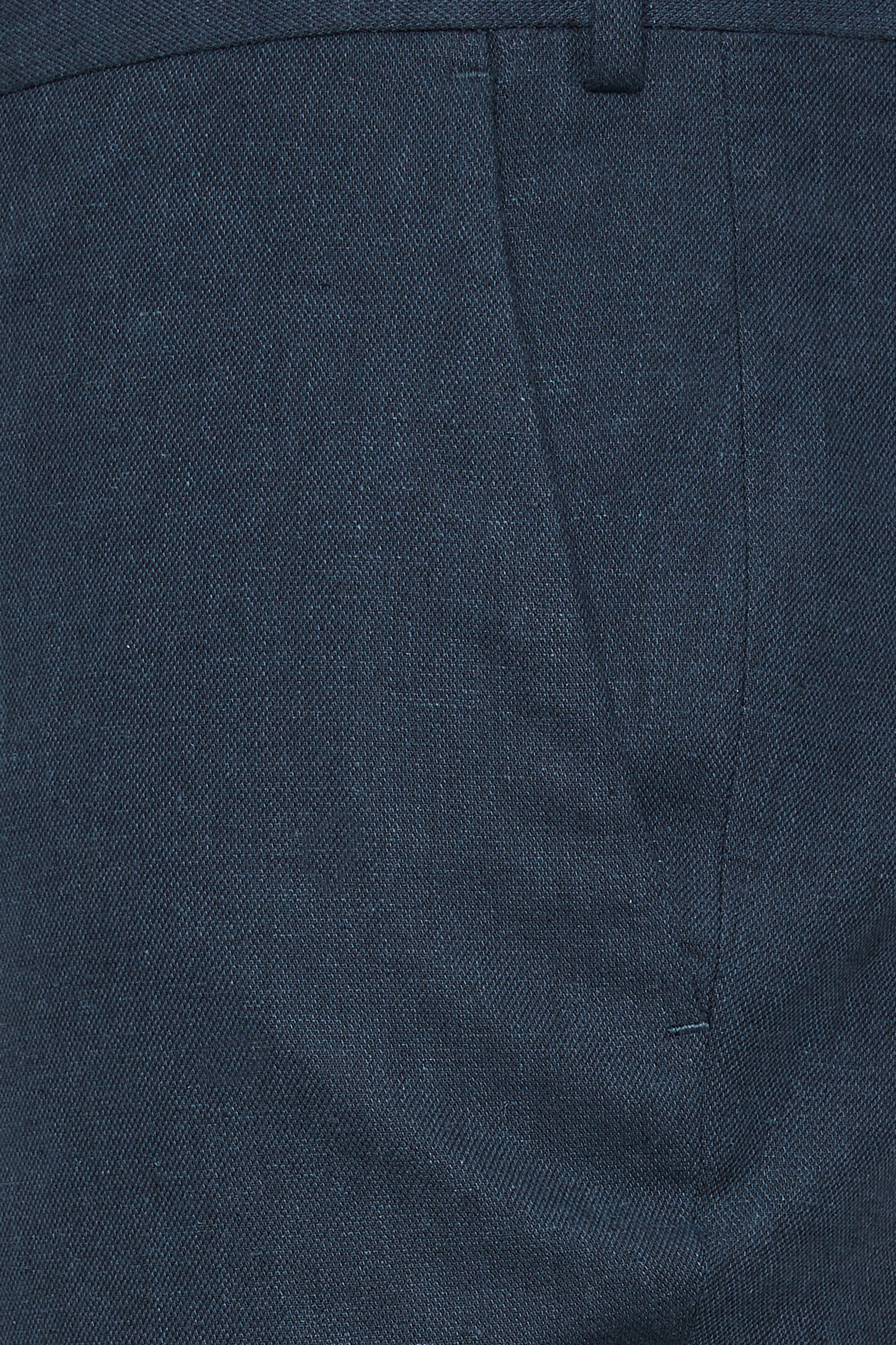 BadRhino Big & Tall Navy Blue Linen Suit Trousers | BadRhino 6
