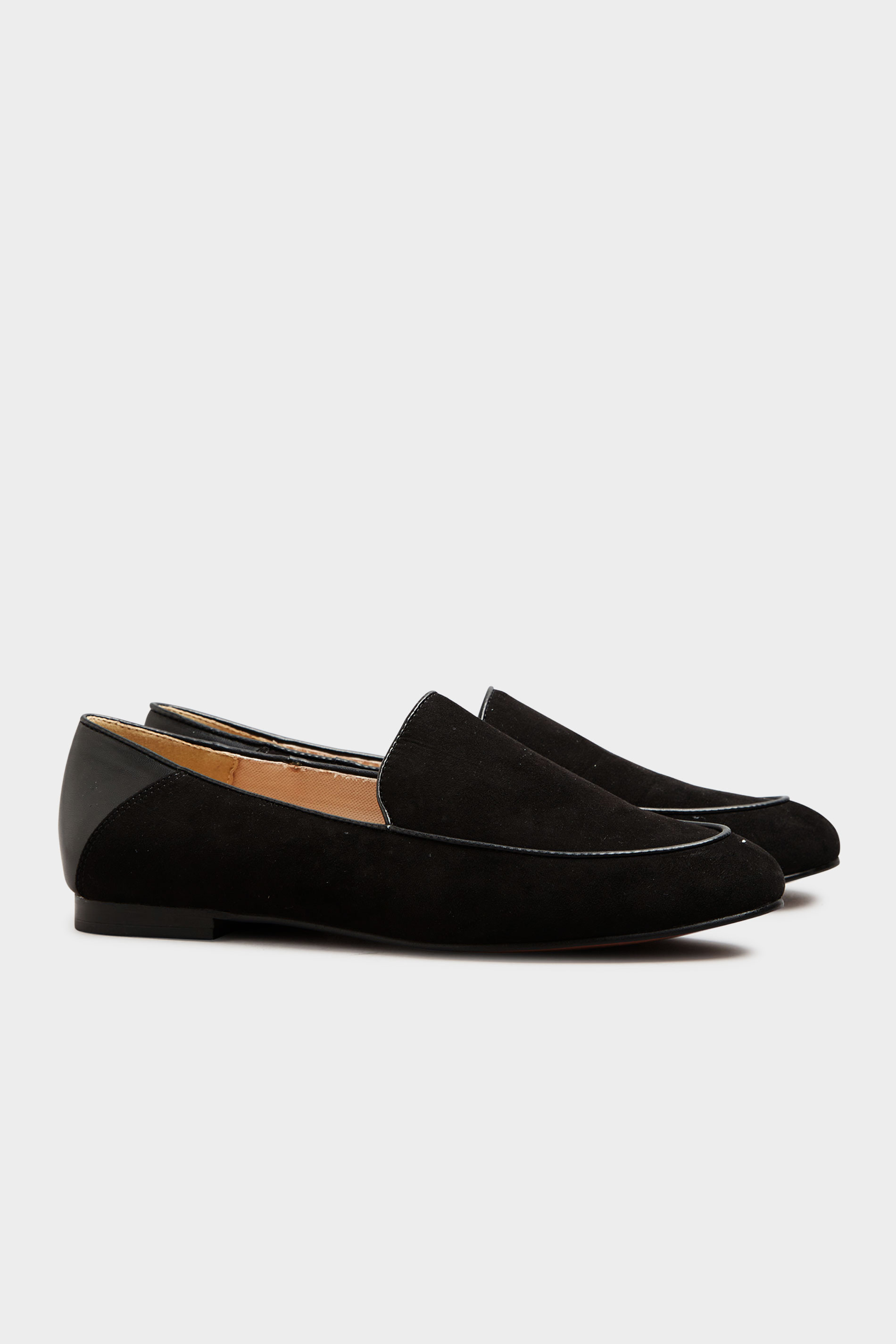 LTS Black Suede Loafers In Standard Fit | Long Tall Sally