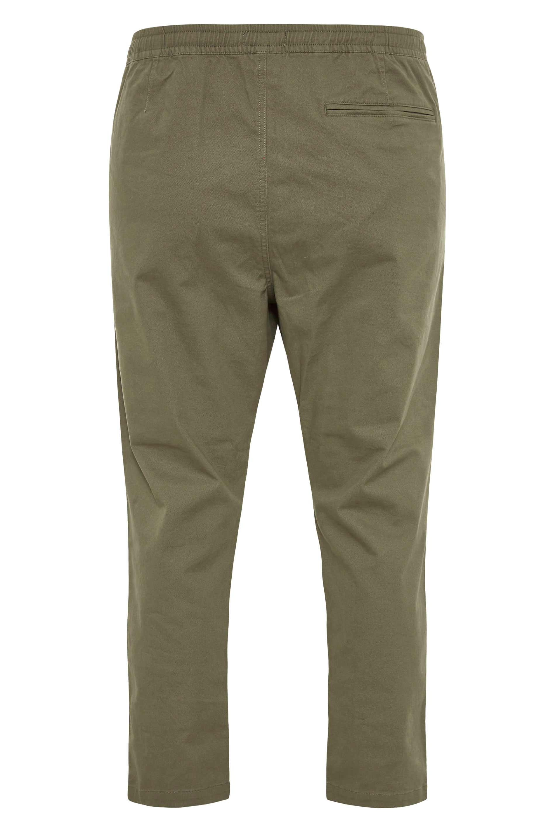 BadRhino Khaki Green Elasticated Waist Chinos | BadRhino 6