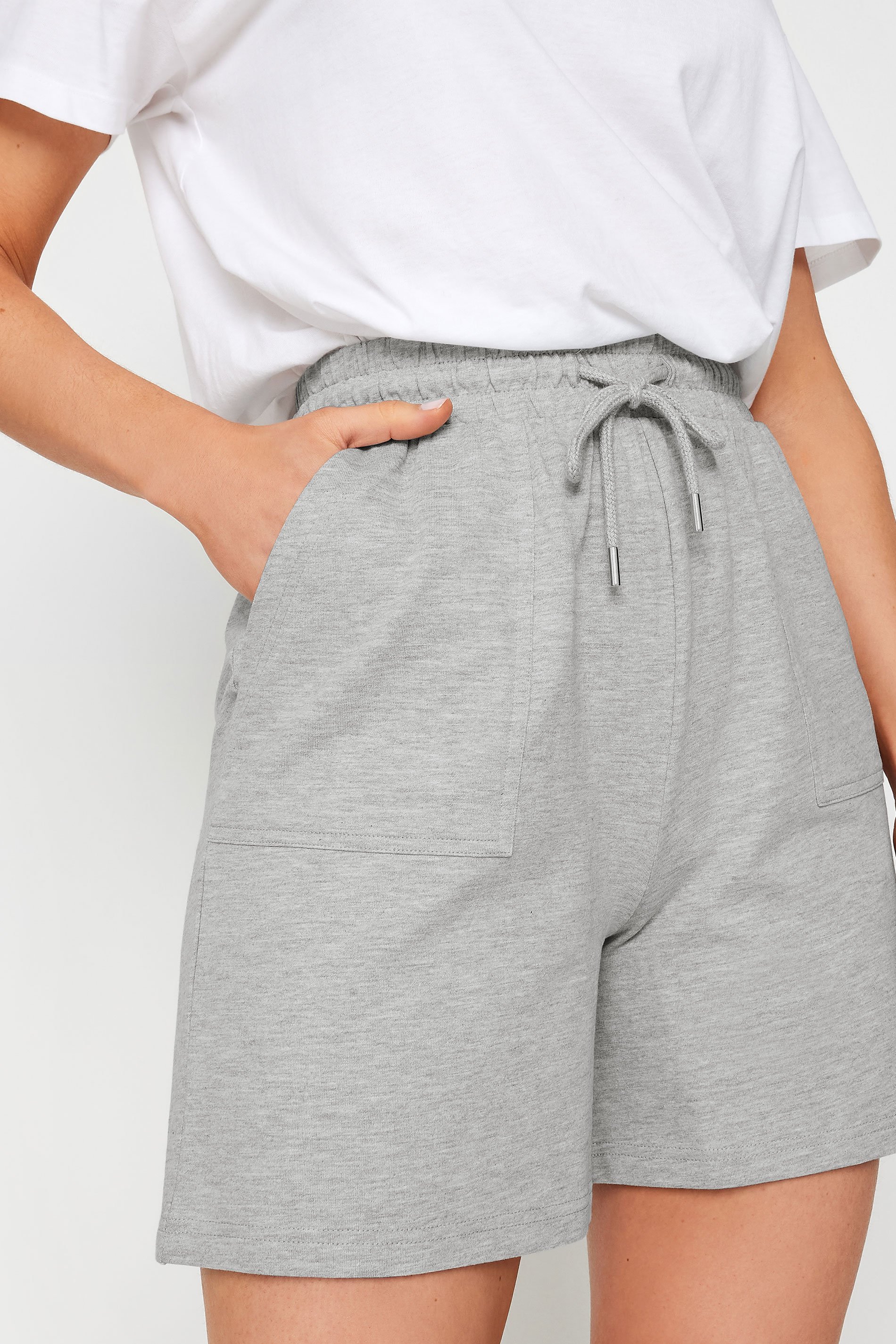 LTS Tall Womens Light Grey Jogger Shorts | Long Tall Sally 4