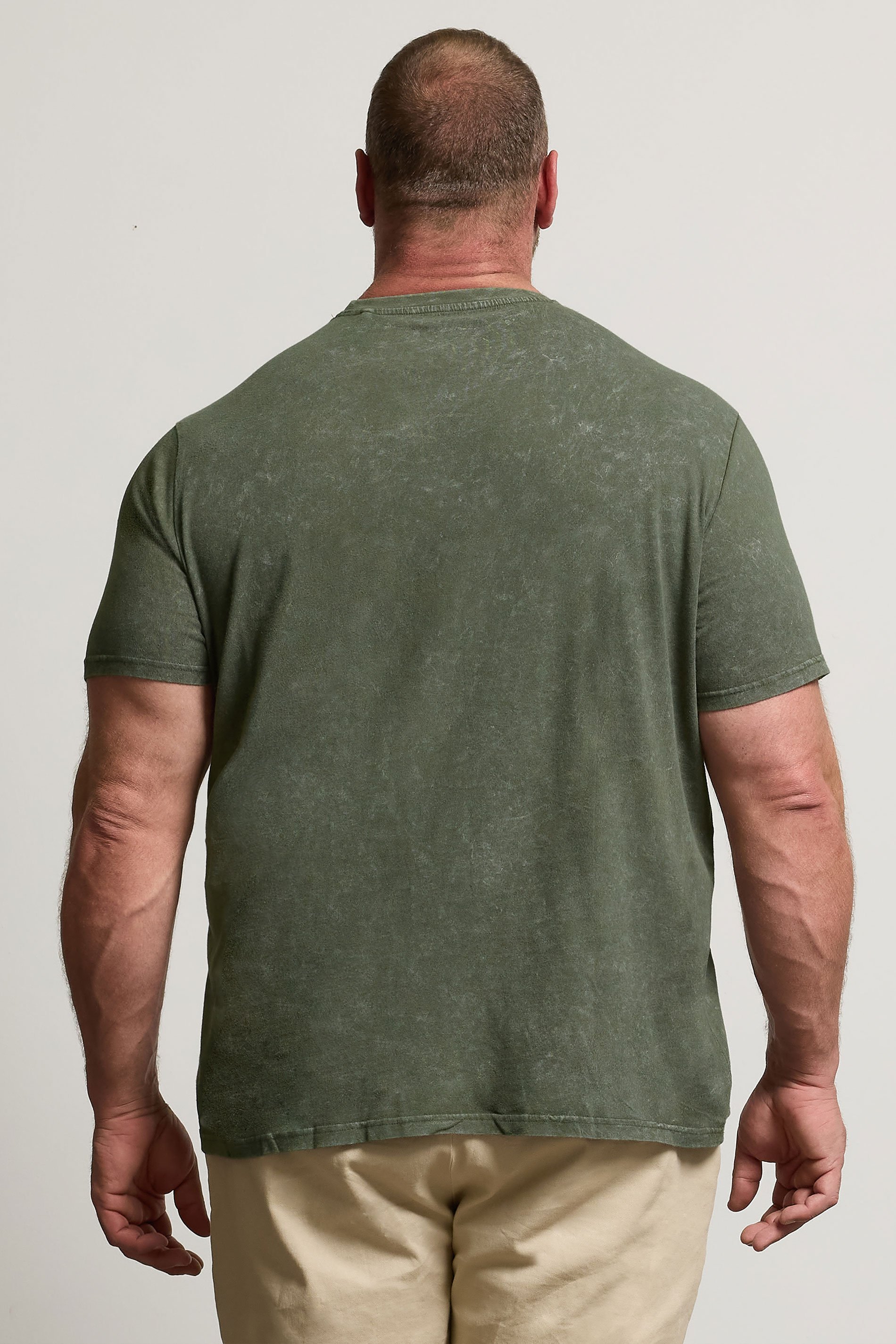 BadRhino Big & Tall 3 PACK Khaki & Navy Acid Wash T-Shirts | BadRhino 4