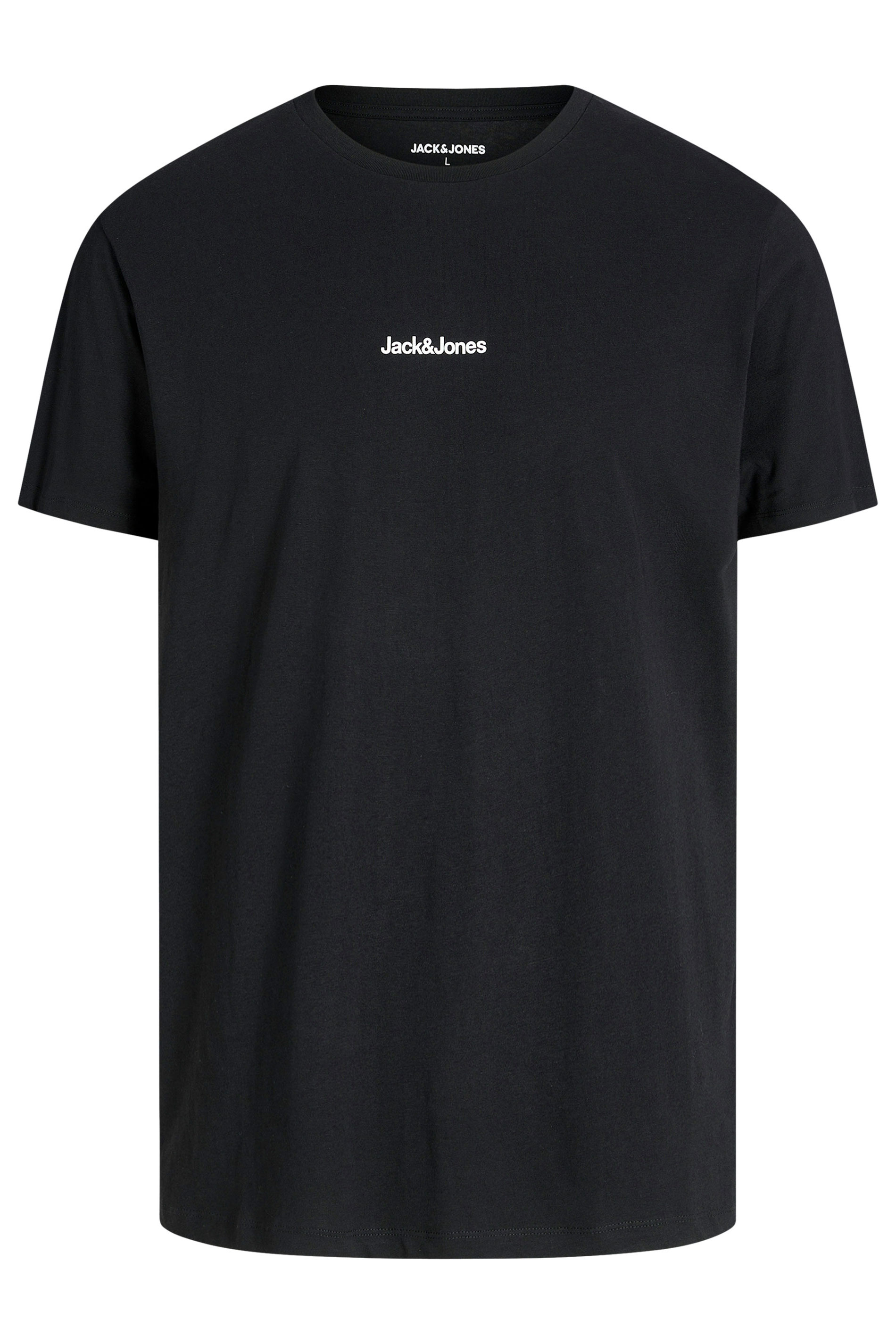 JACK & JONES Big & Tall Black Crew Neck Graphic T-Shirt 4