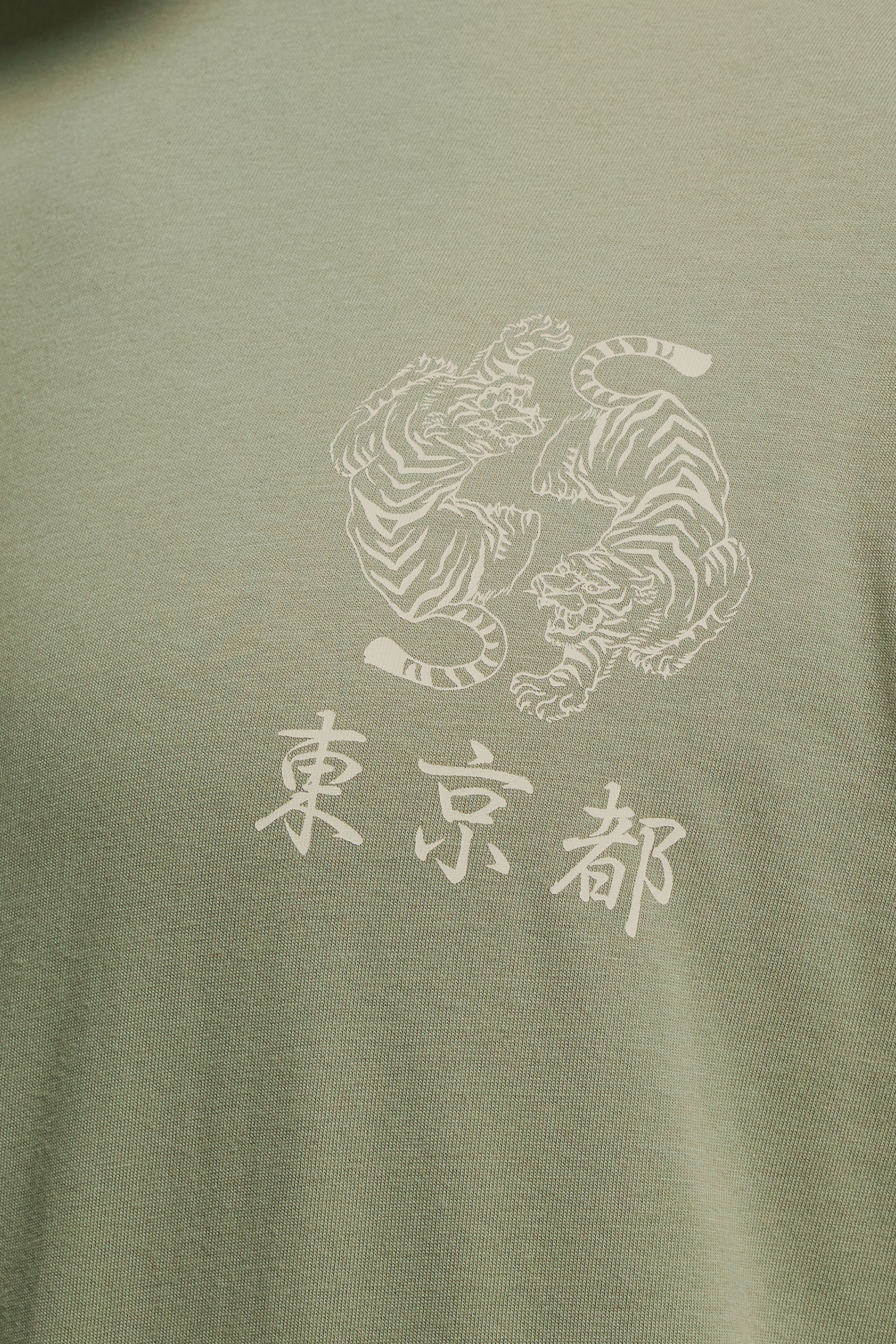 BadRhino Big & Tall Green Japanese Tiger Graphic T-Shirt | BadRhino 4