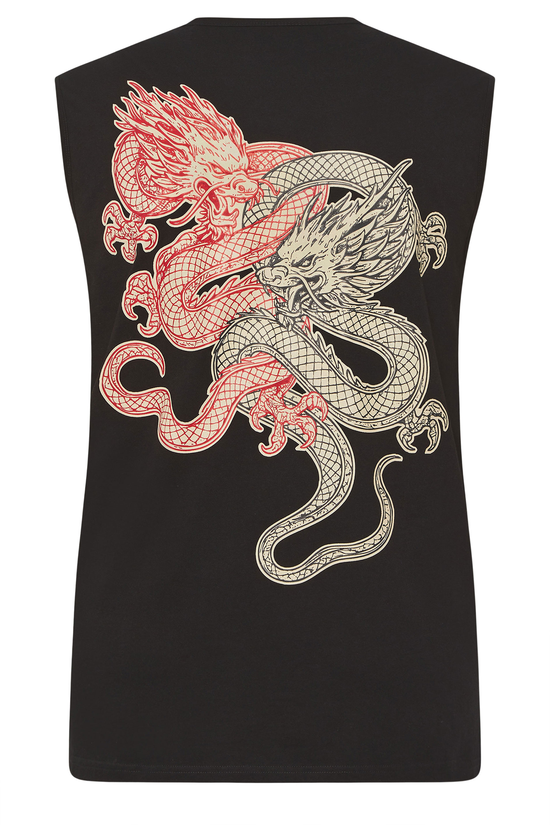 BadRhino Big & Tall Black Dragon Graphic Vest | BadRhino 7