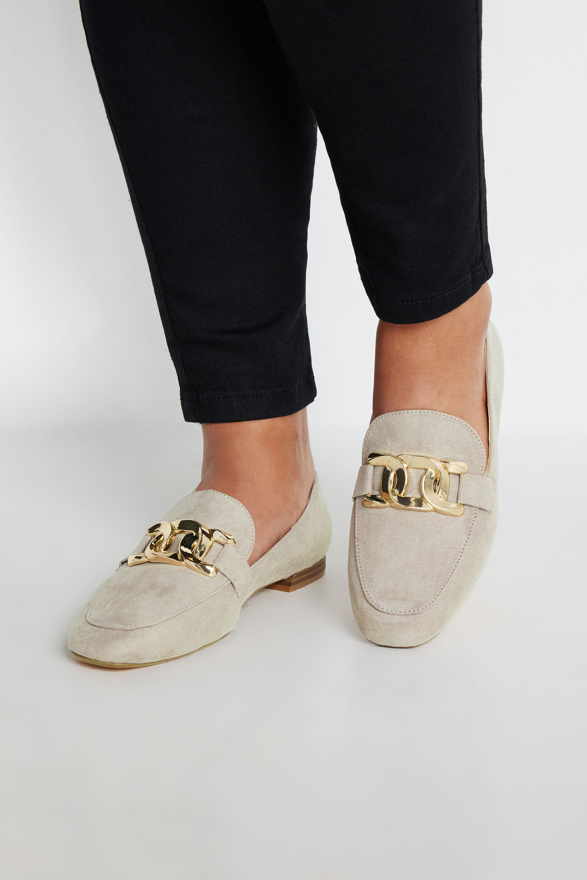 Natural Brown Closed Back Loafer In Wide E Fit | Yours Clothing 1