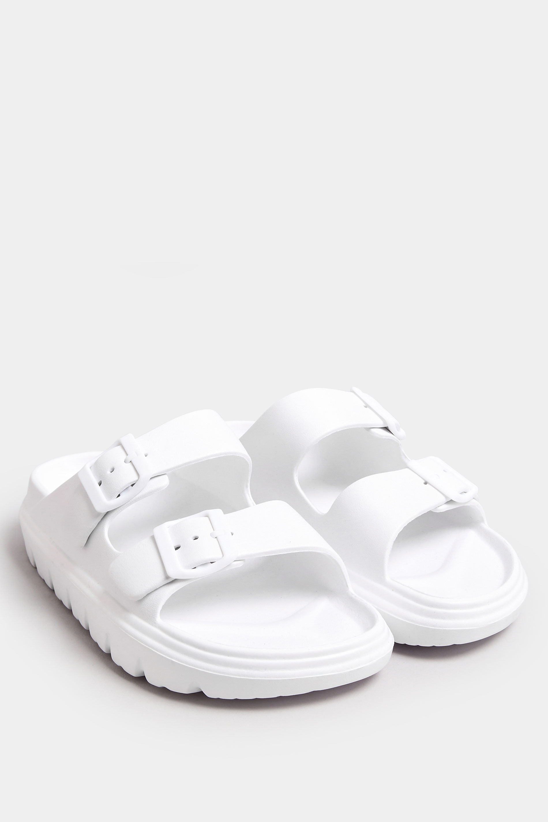 White Platform EVA Sandals In Wide E Fit | Yours Clothing 2