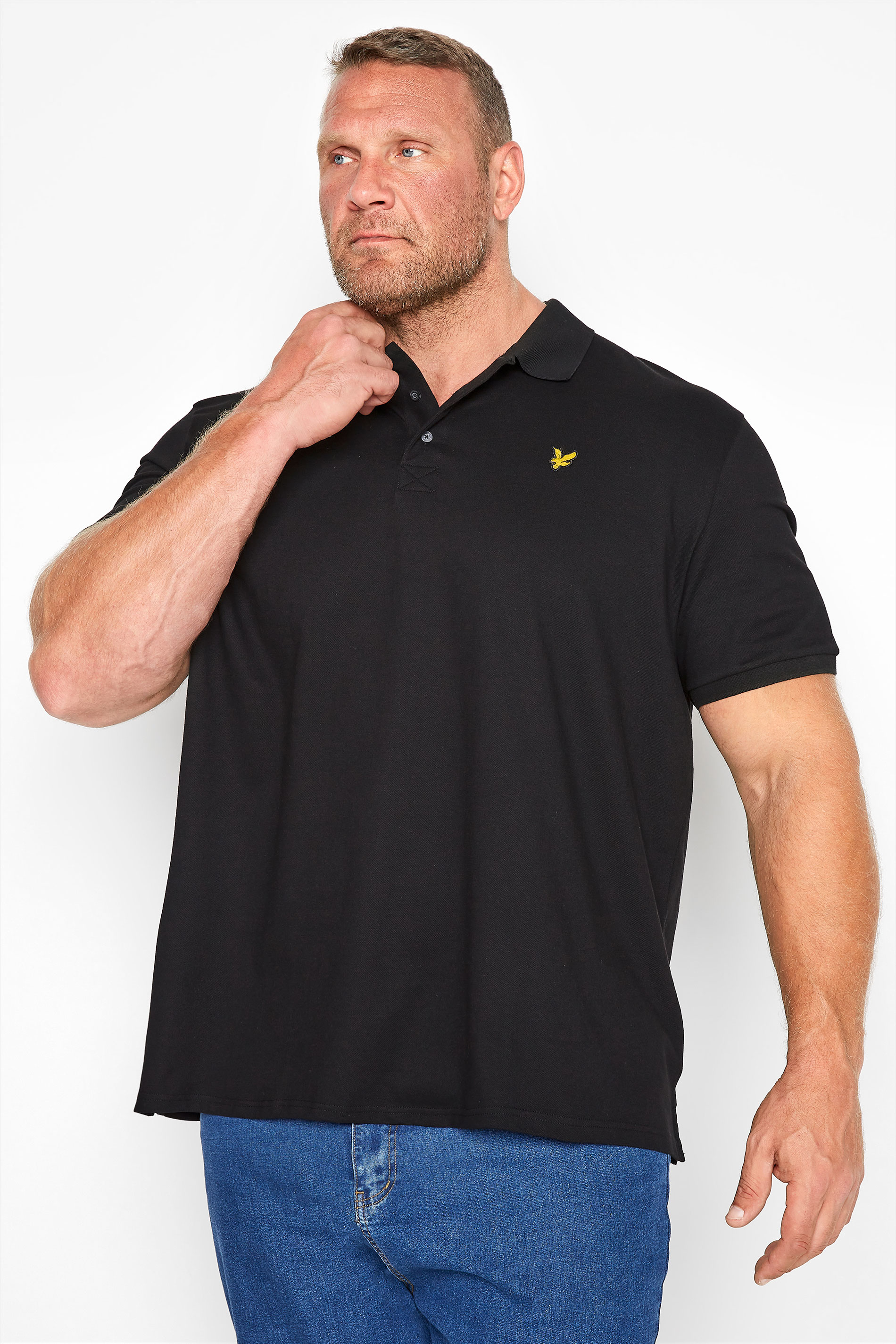 LYLE & SCOTT Black Logo Polo Shirt | BadRhino 1