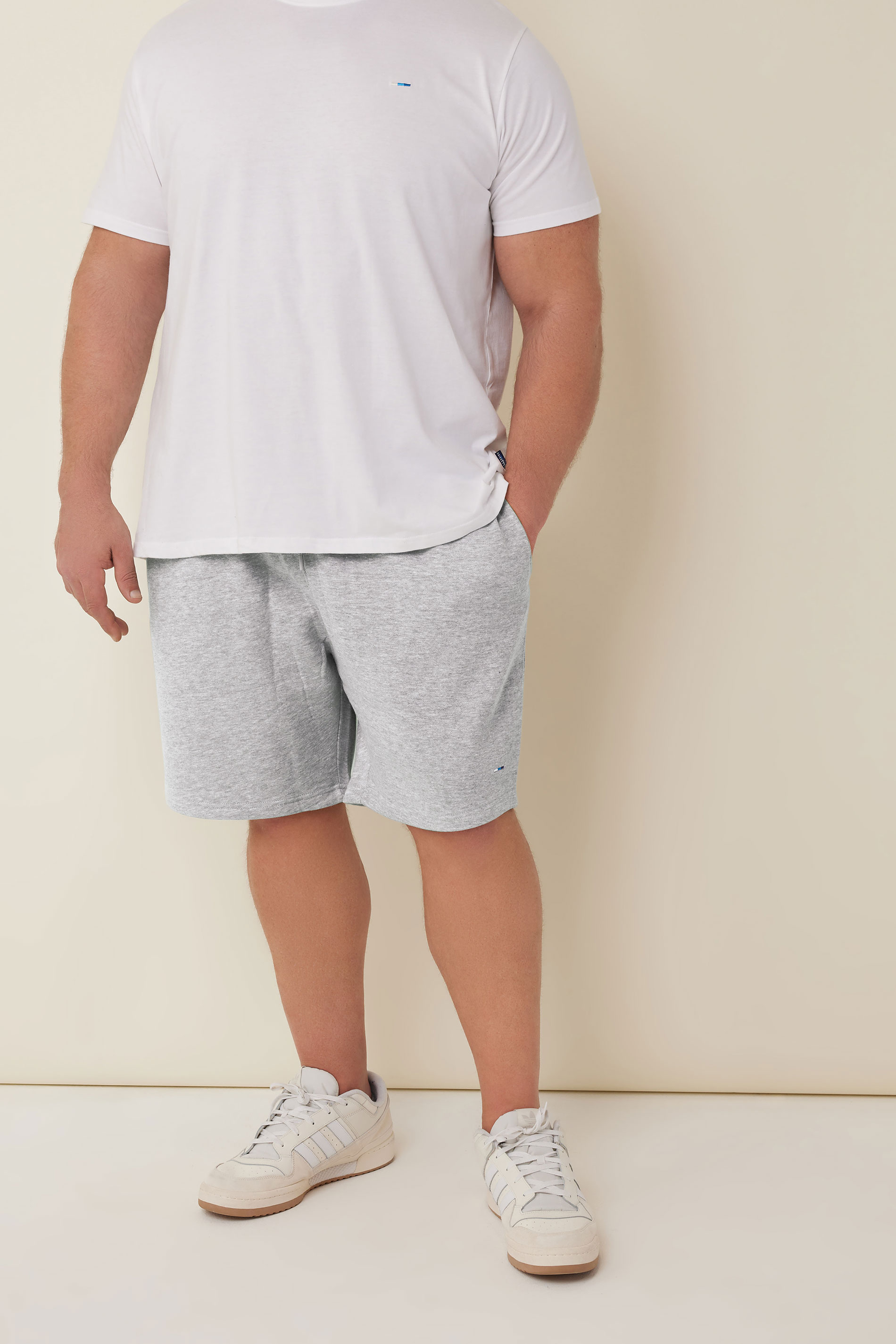 BadRhino Grey Marl Essential Jogger Shorts | BadRhino 1