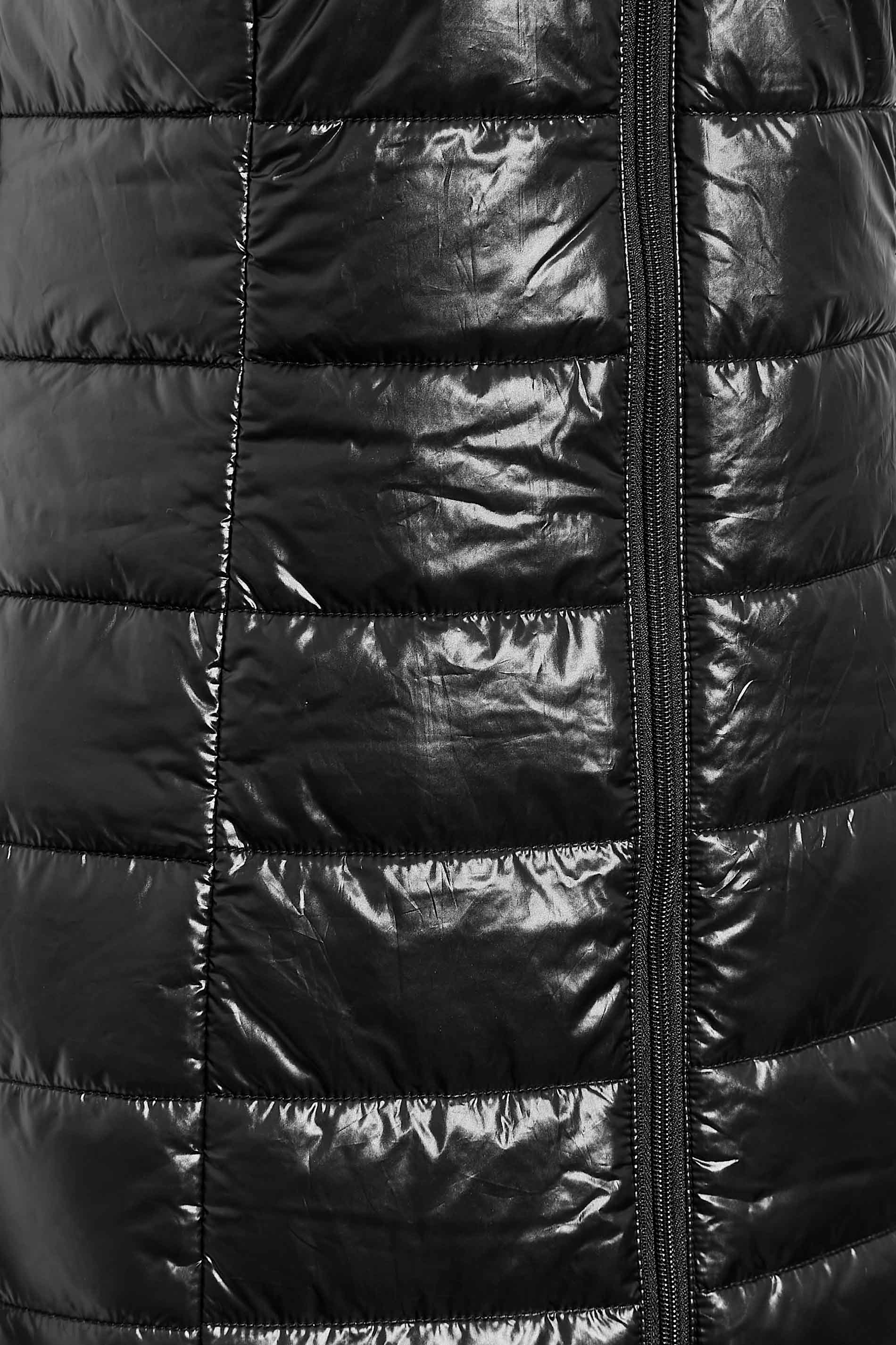 LTS Tall Women's Black High Shine Maxi Puffer Gilet | Long Tall Sally 6