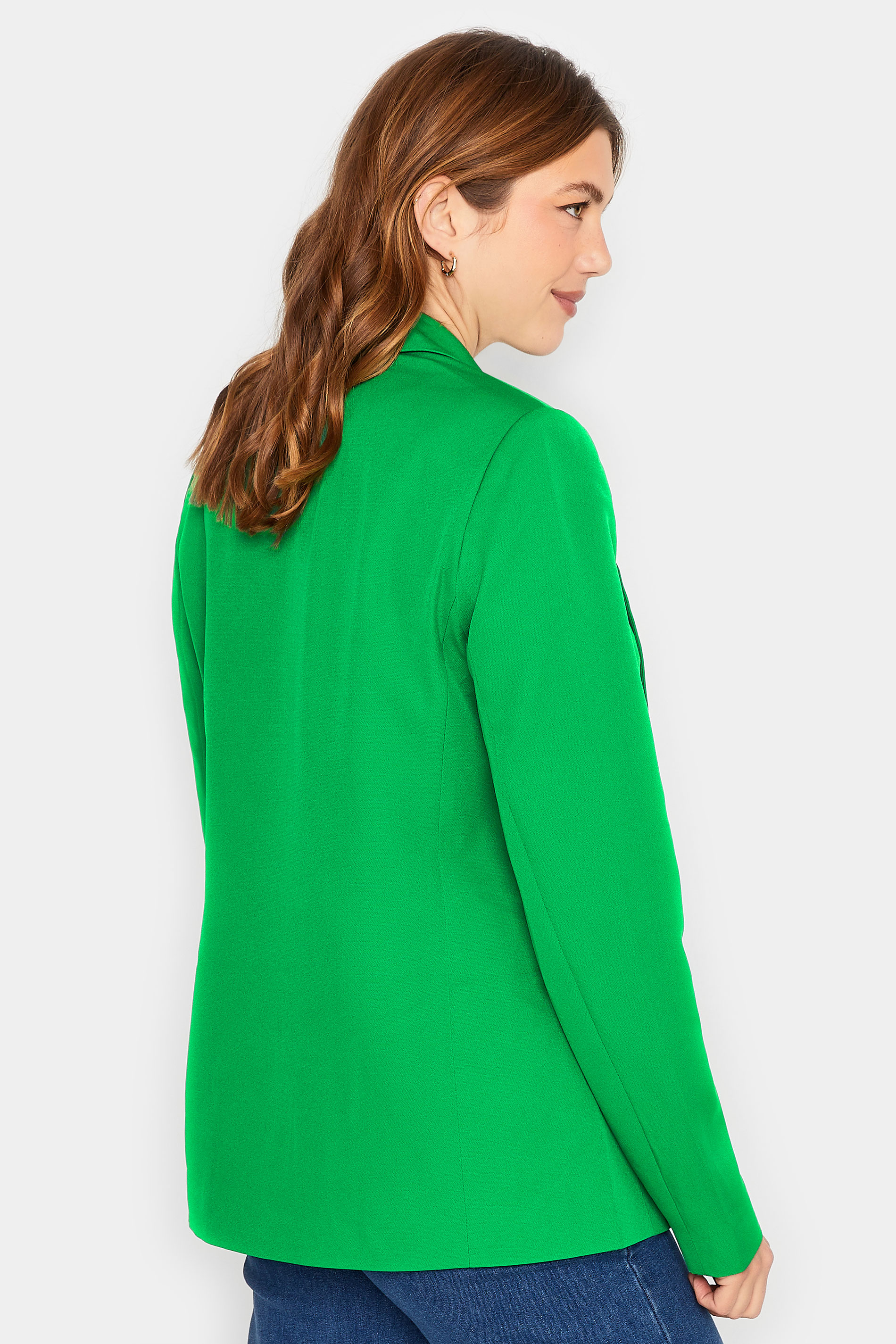 LTS Tall Women's Bright Green Scuba Crepe Blazer | Long Tall Sally  3