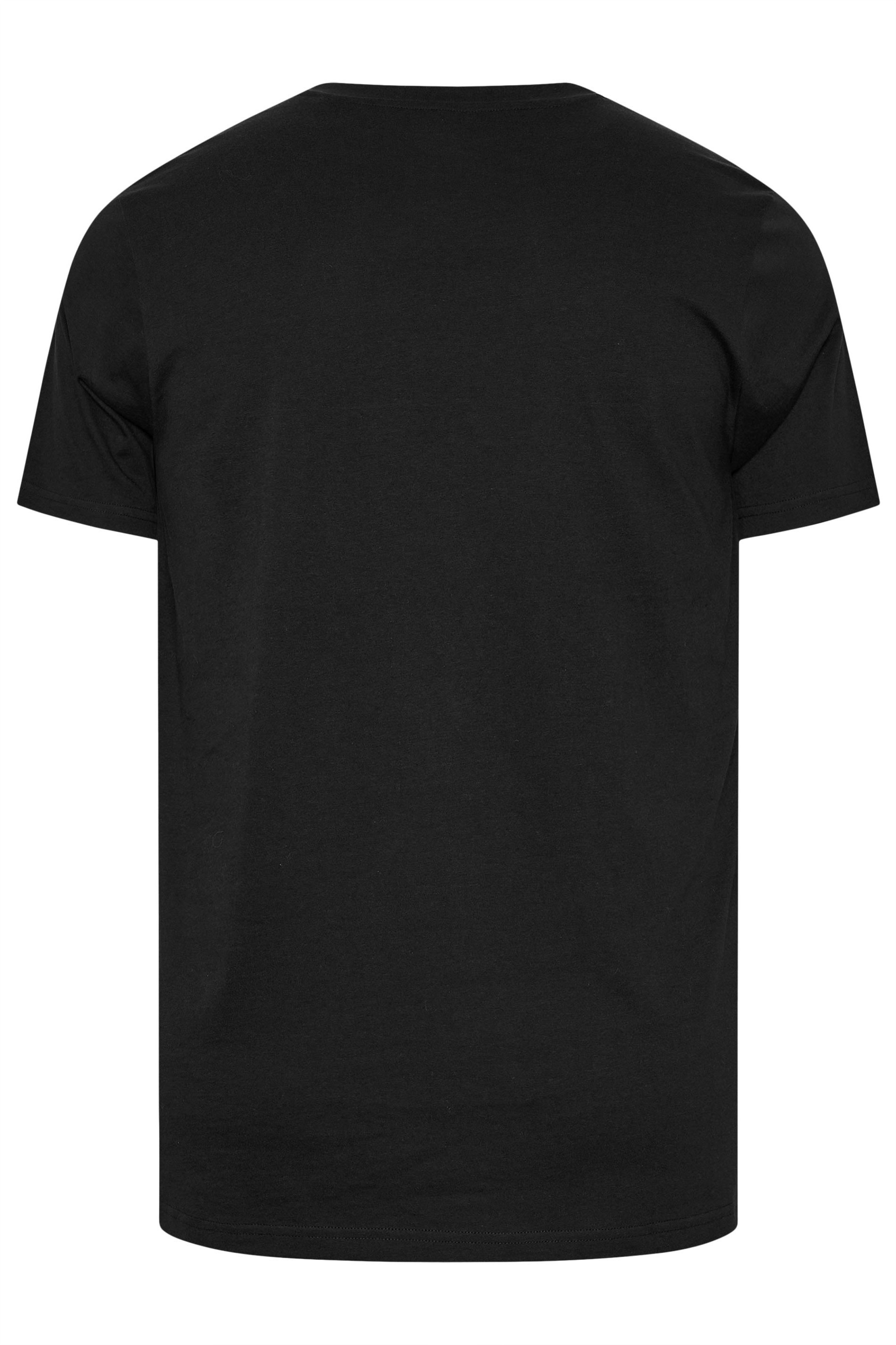 BadRhino Big & Tall Black 5 Pack Extra Long V-Neck T-Shirts | BadRhino 3