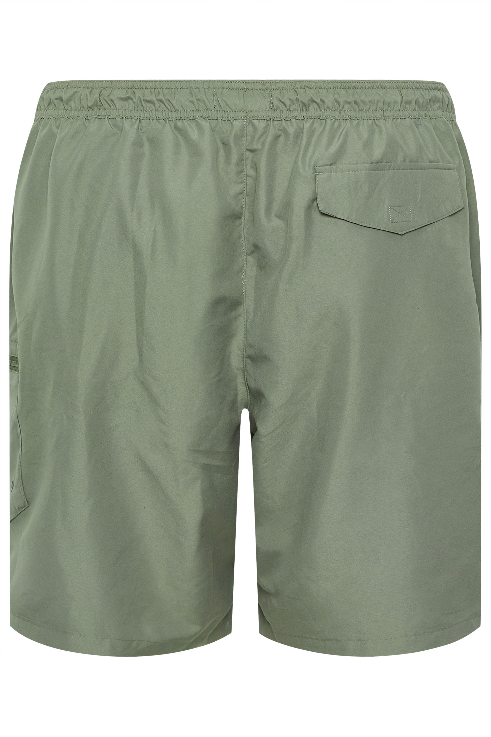 BadRhino Big & Tall Khaki Green Cargo Swim Shorts | BadRhino 9
