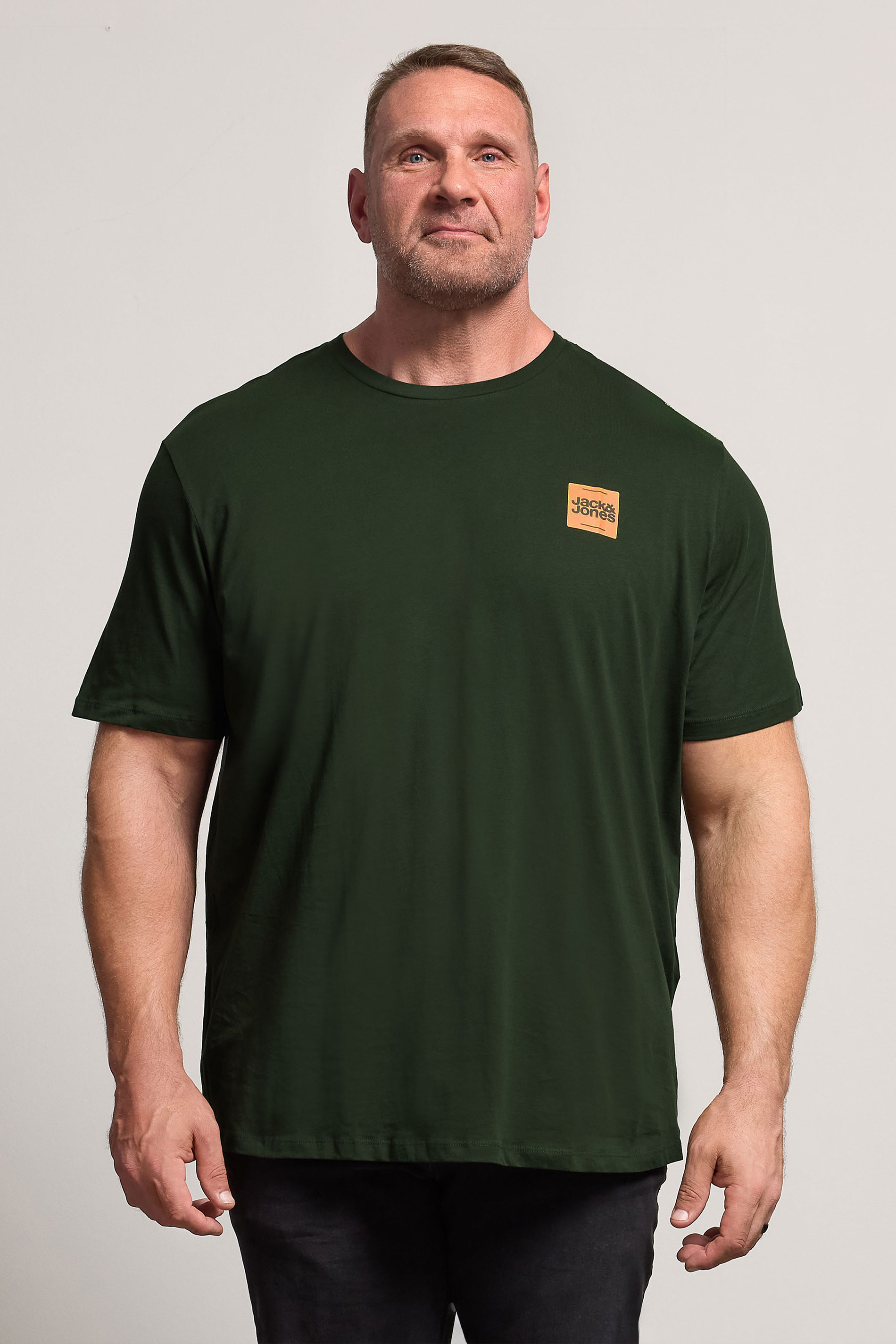 JACK & JONES Big & Tall Duffel Bag Green Logo T-Shirt | BadRhino 1