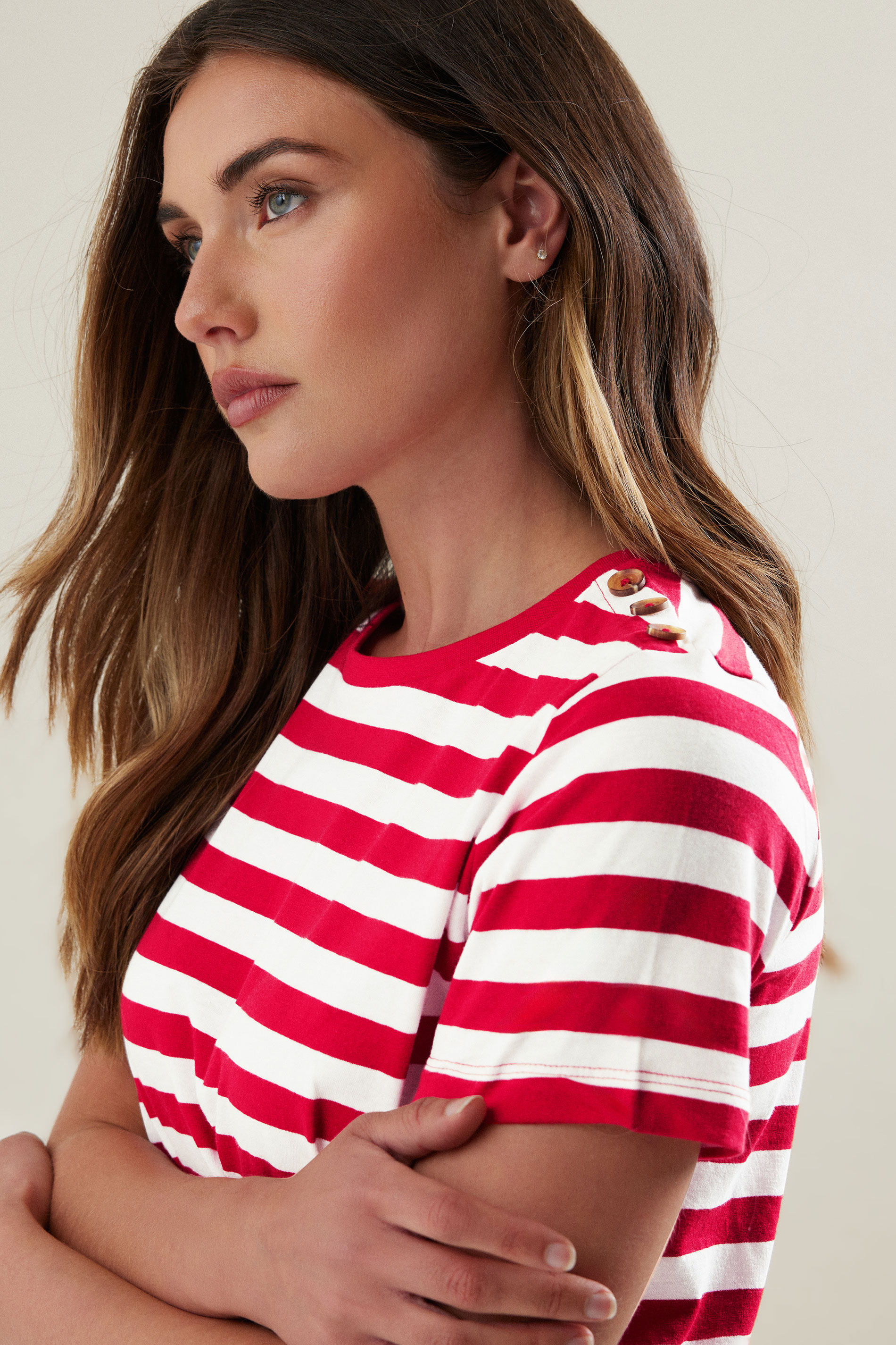 LTS Tall Red Striped Short Sleeve T-shirt | Long Tall Sally 5
