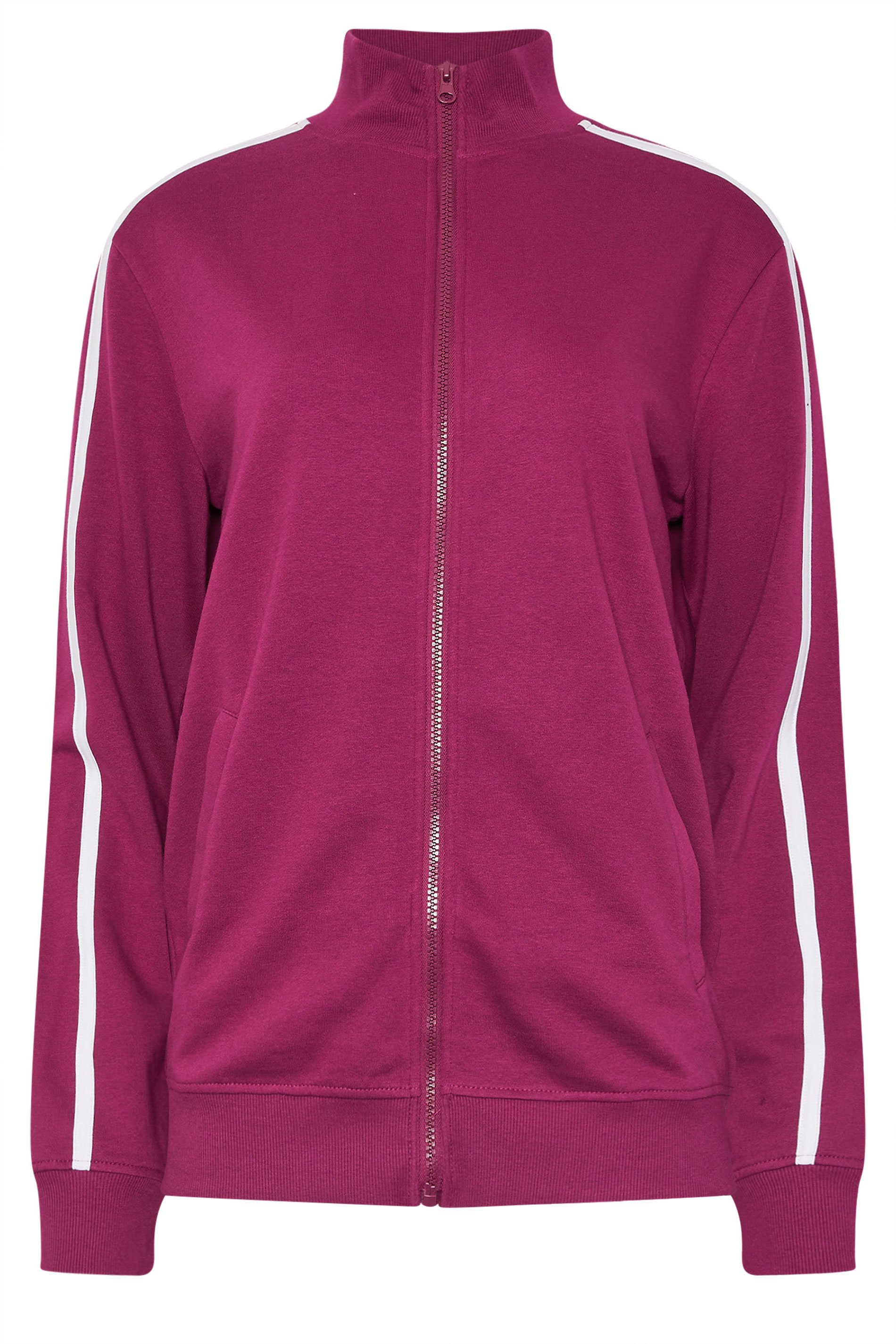 LTS Tall Red Jersey Funnel Zip Sweatshirt | Long Tall Sally 8
