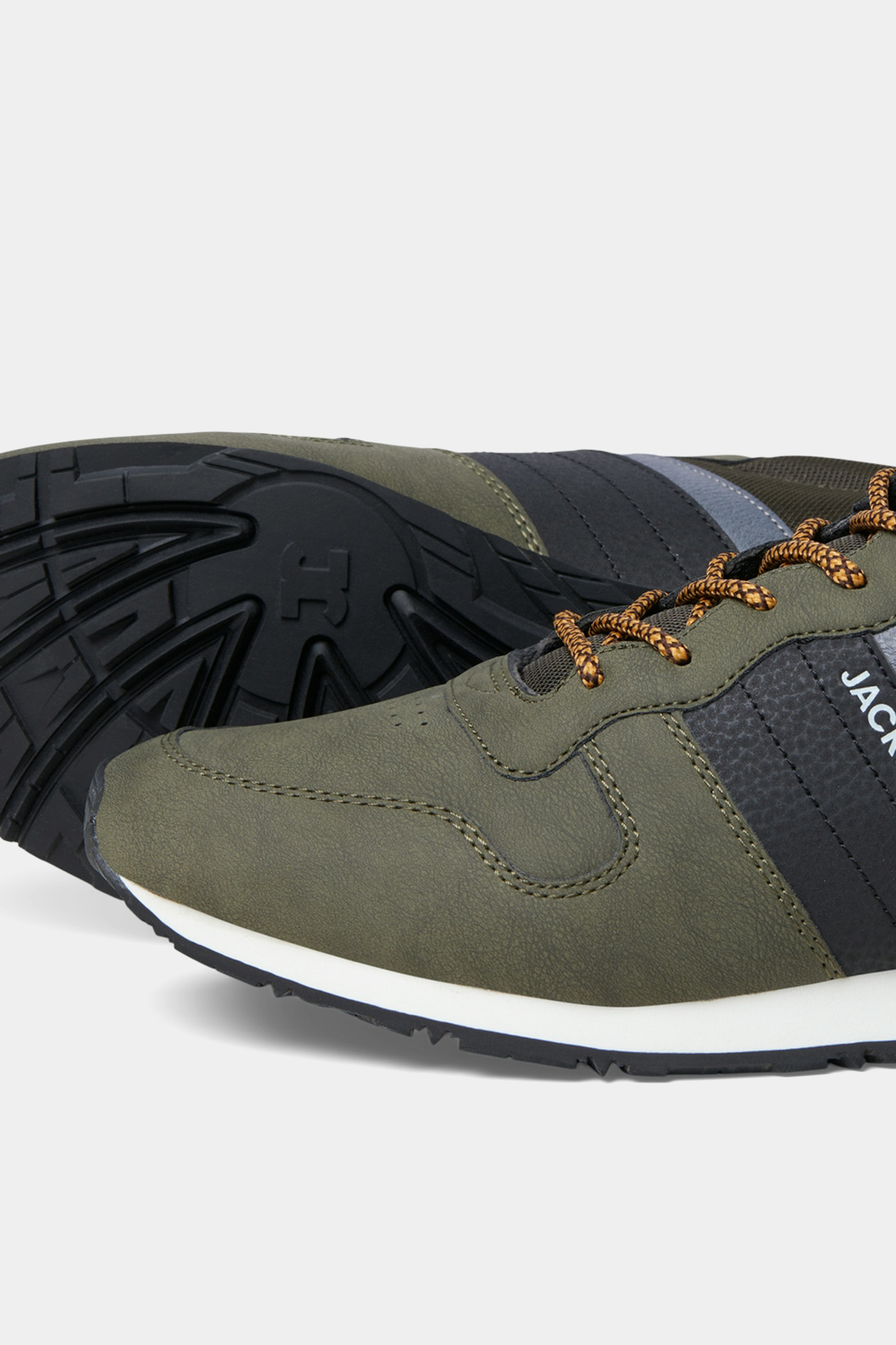JACK & JONES Olive Green Hike Trainers | BadRhino 4