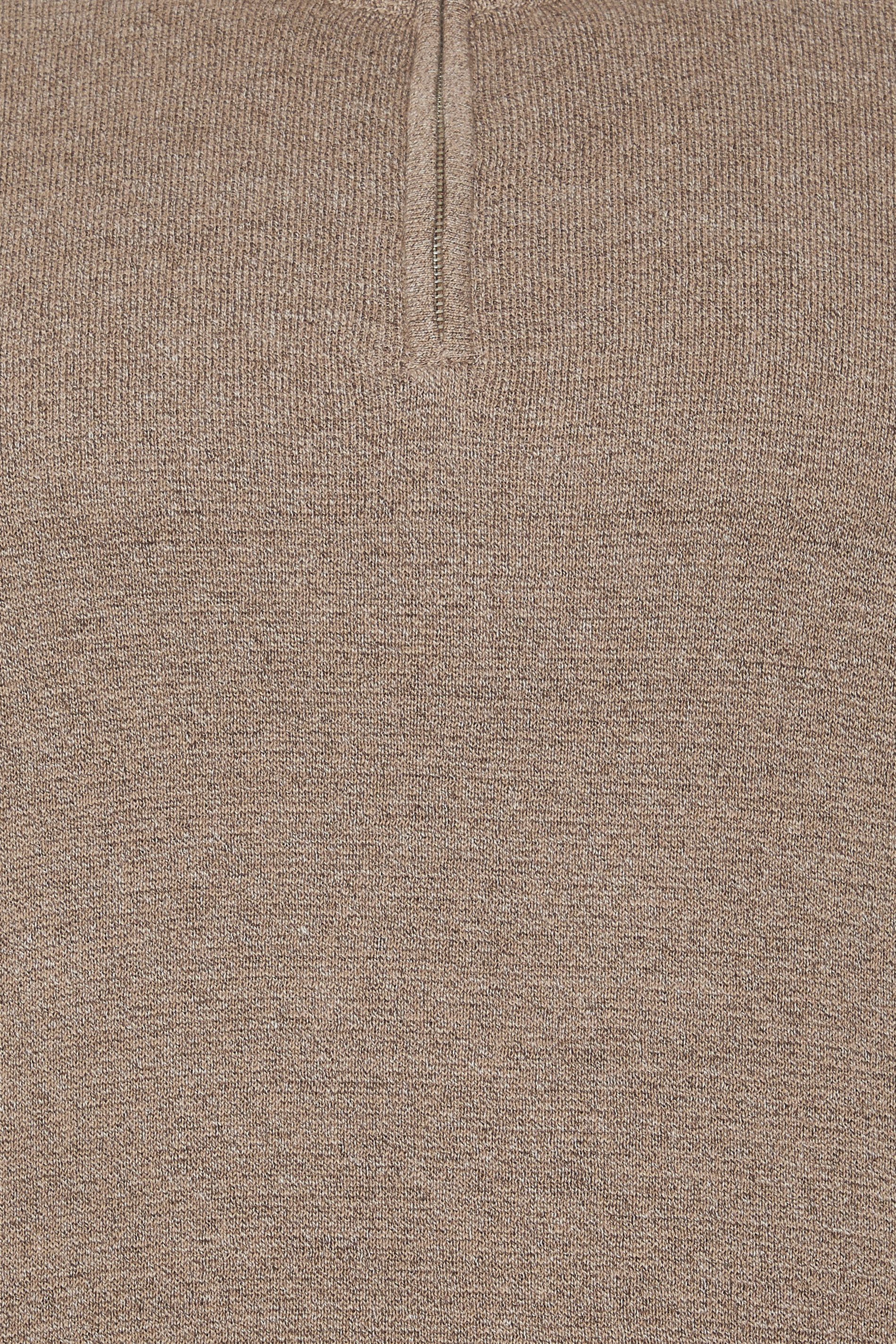 BadRhino Big & Tall Natural Brown Milano Quarter Zip Jumper | BadRhino 2