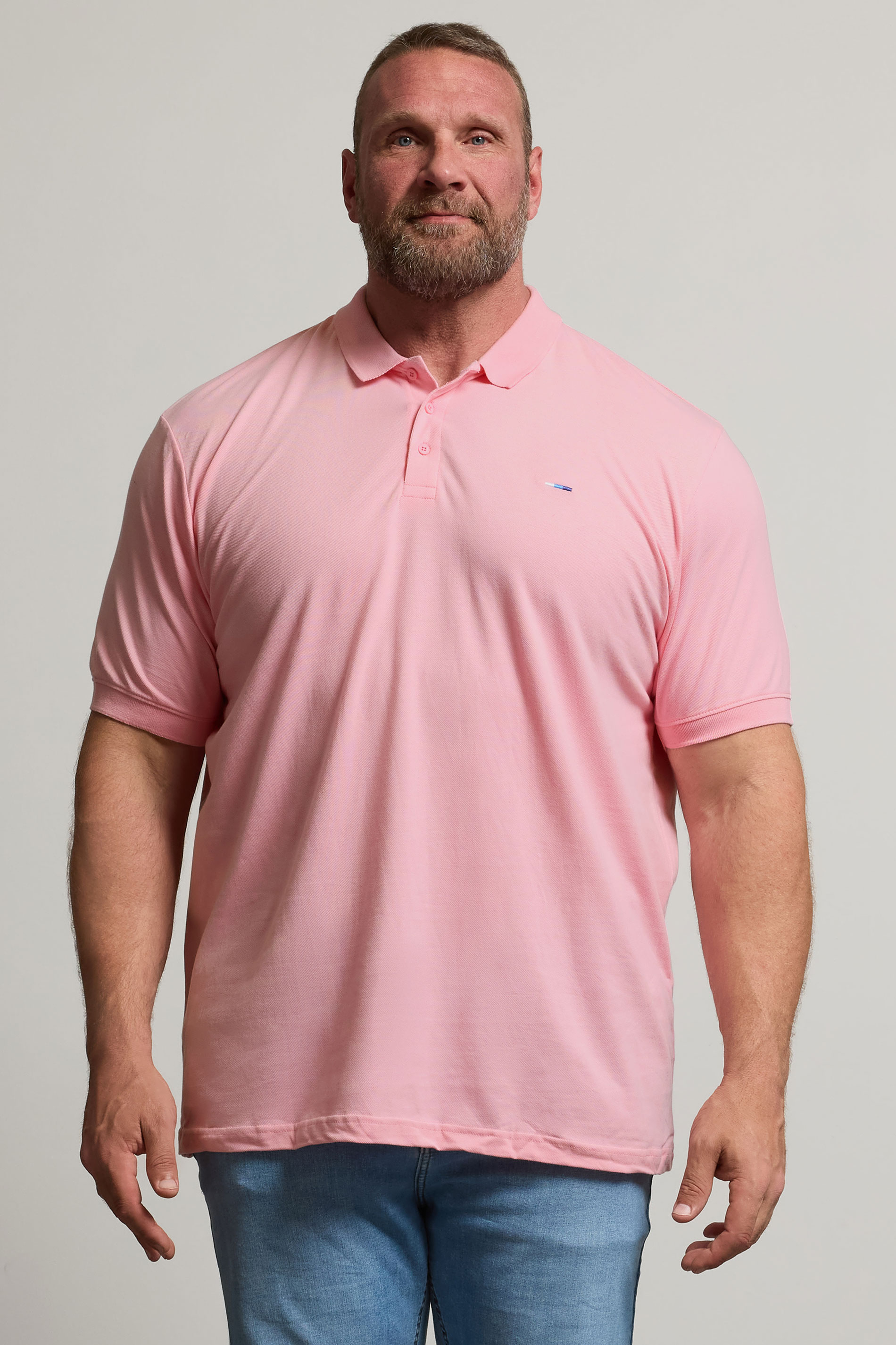 BadRhino Big & Tall Pink Polo Shirt | BadRhino 2
