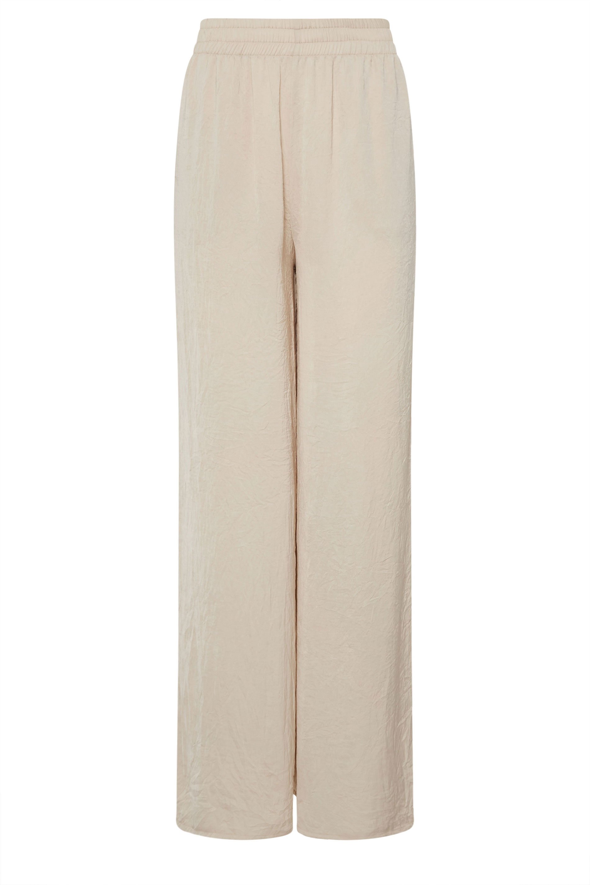 LTS Tall Stone Brown Matt Satin Wide Leg Trousers | Long Tall Sally 6