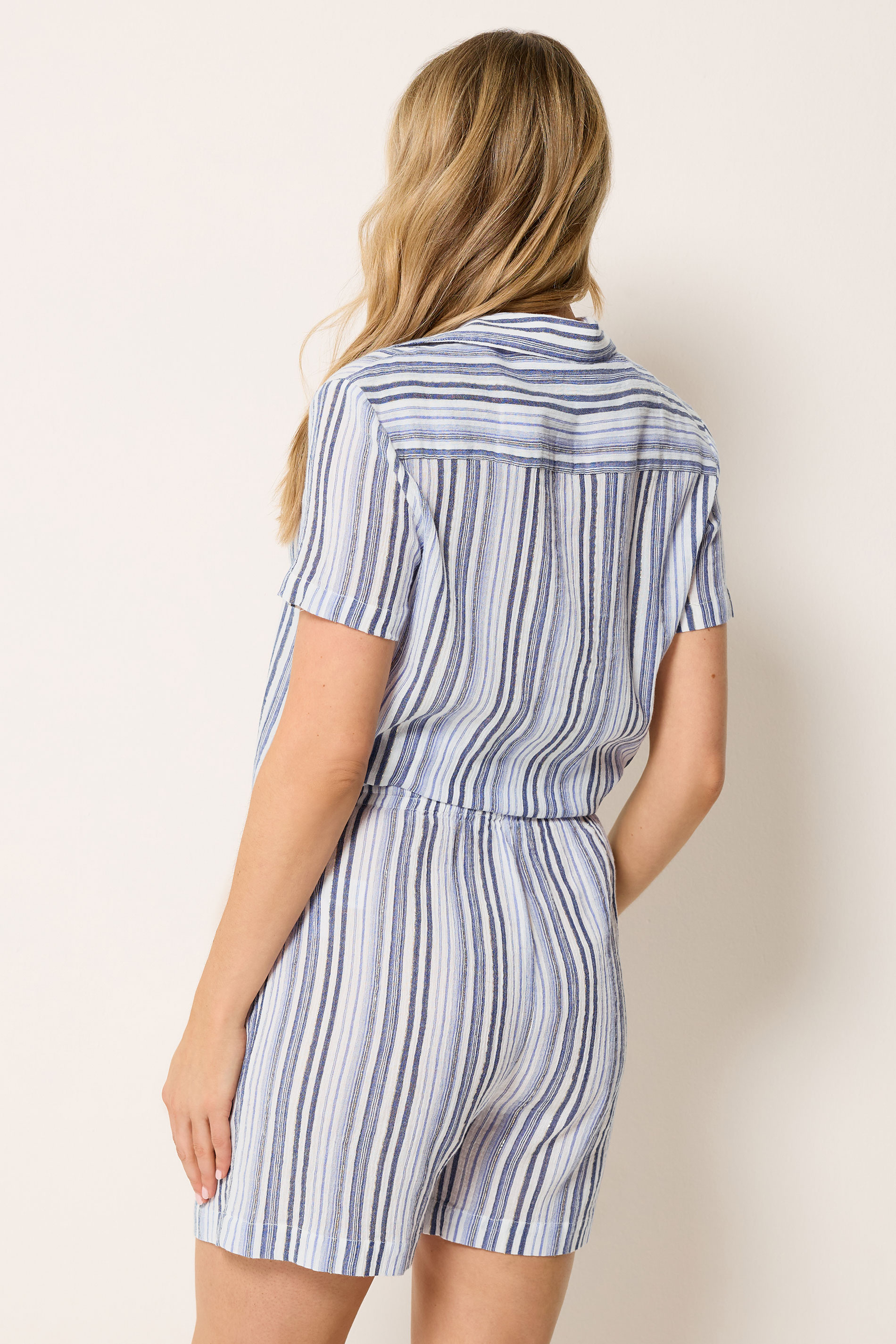 LTS Tall Women's Blue & White Stripe Shorts | Long Tall Sally 4
