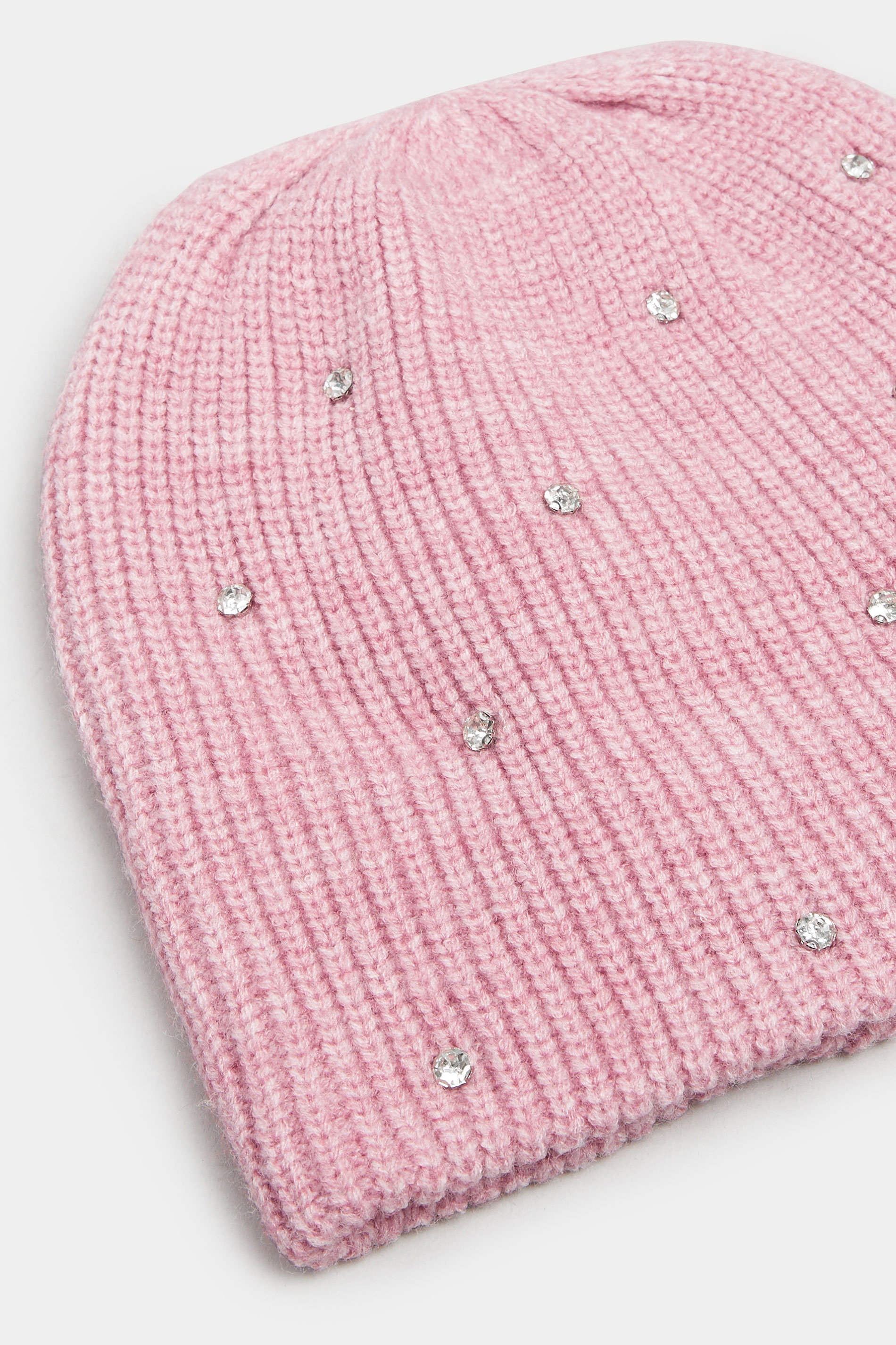 Pink Diamante Beanie | Yours Clothing 3