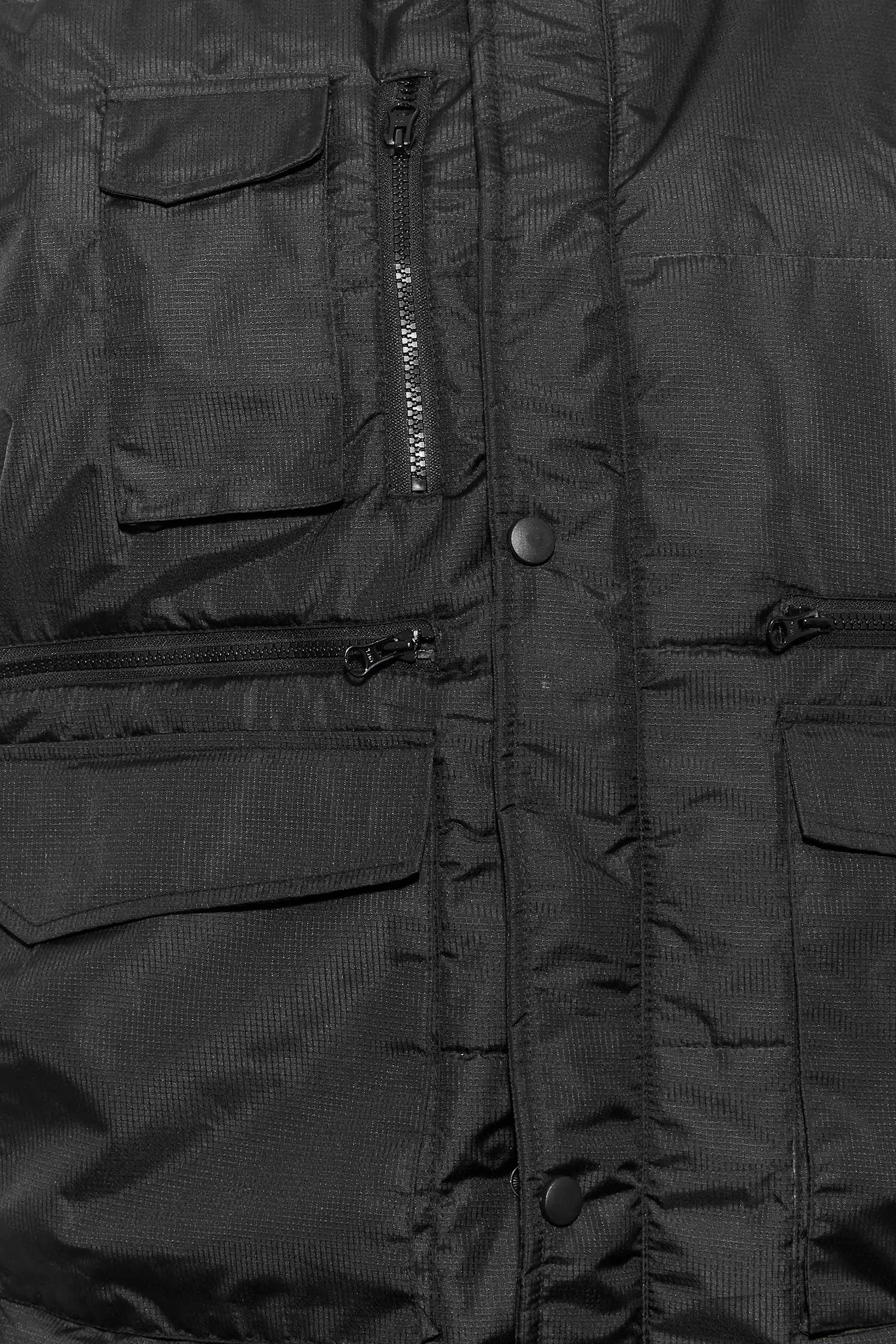 KAM Big & Tall Black Military Multi Pocket Gilet | BadRhino 2