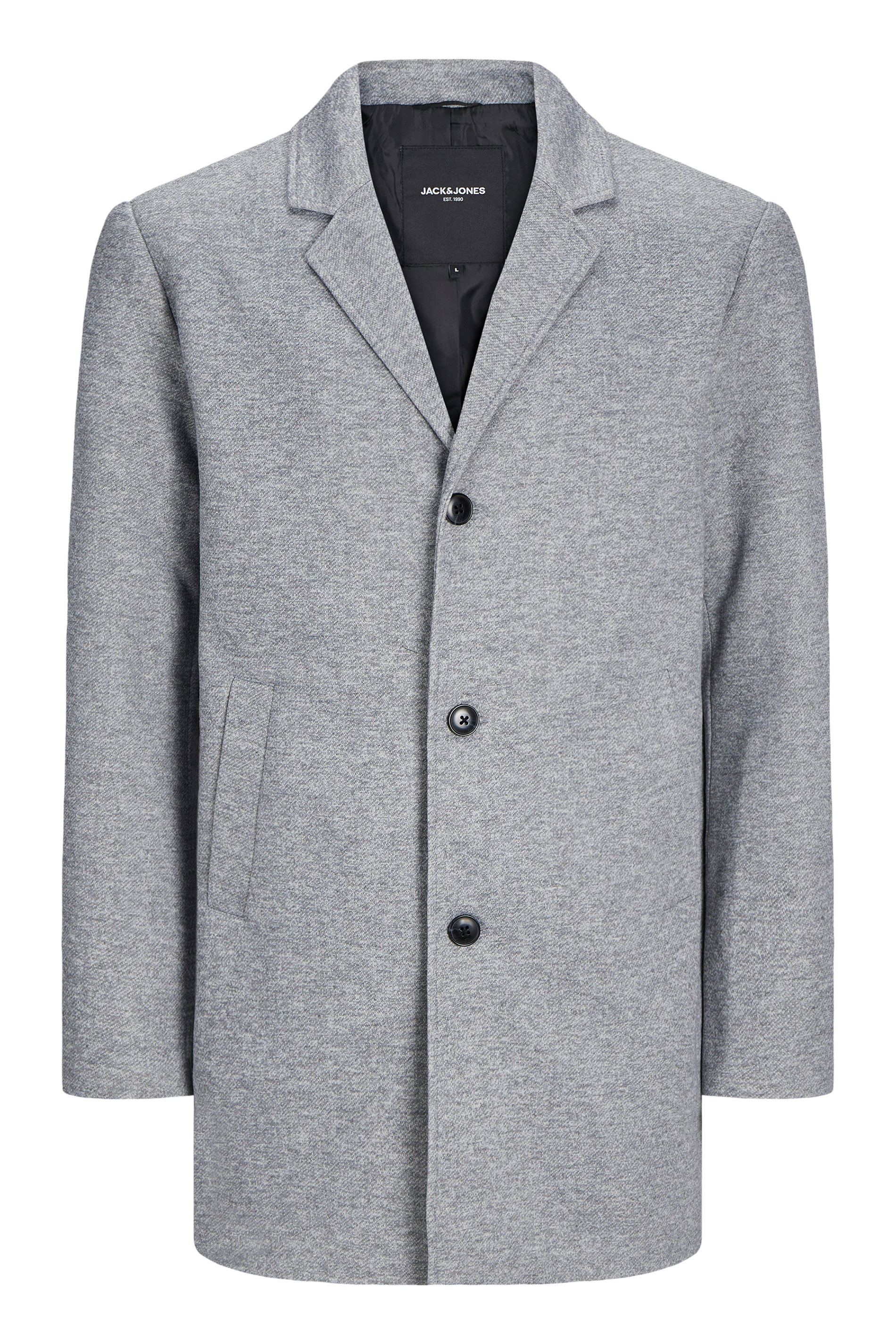 JACK & JONES Big & Tall Light Grey Formal Coat | BadRhino 2
