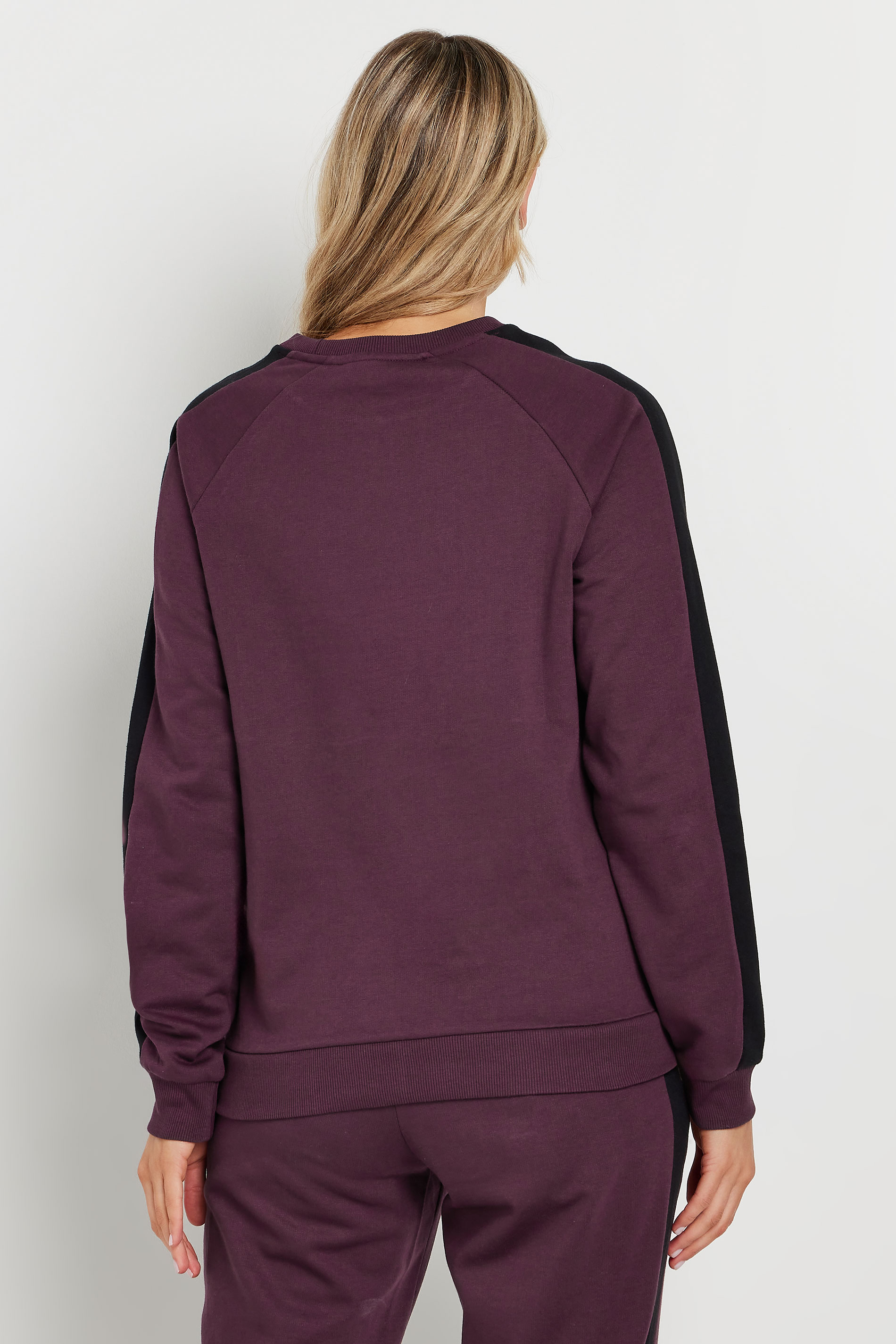 LTS Tall Burgundy Red Side Stripe Sweatshirt | Long Tall Sally 4