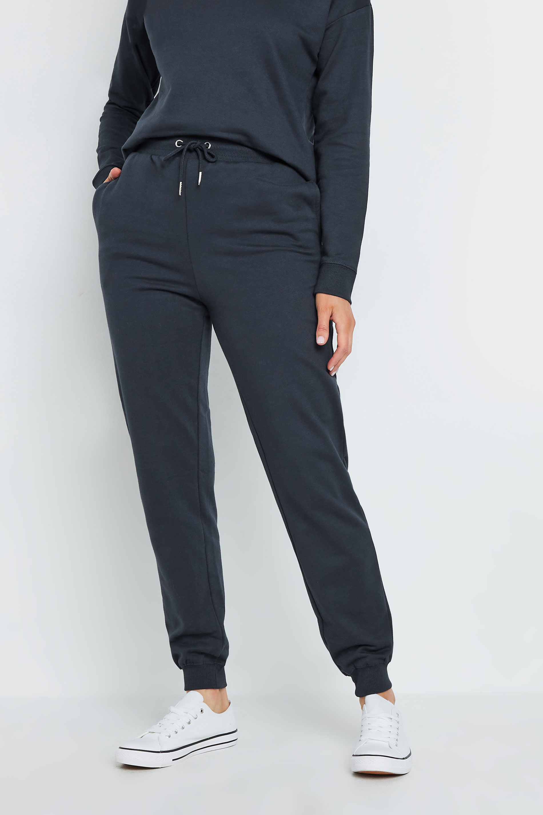 LTS Tall Navy Blue Cuffed Joggers | Long Tall Sally 2