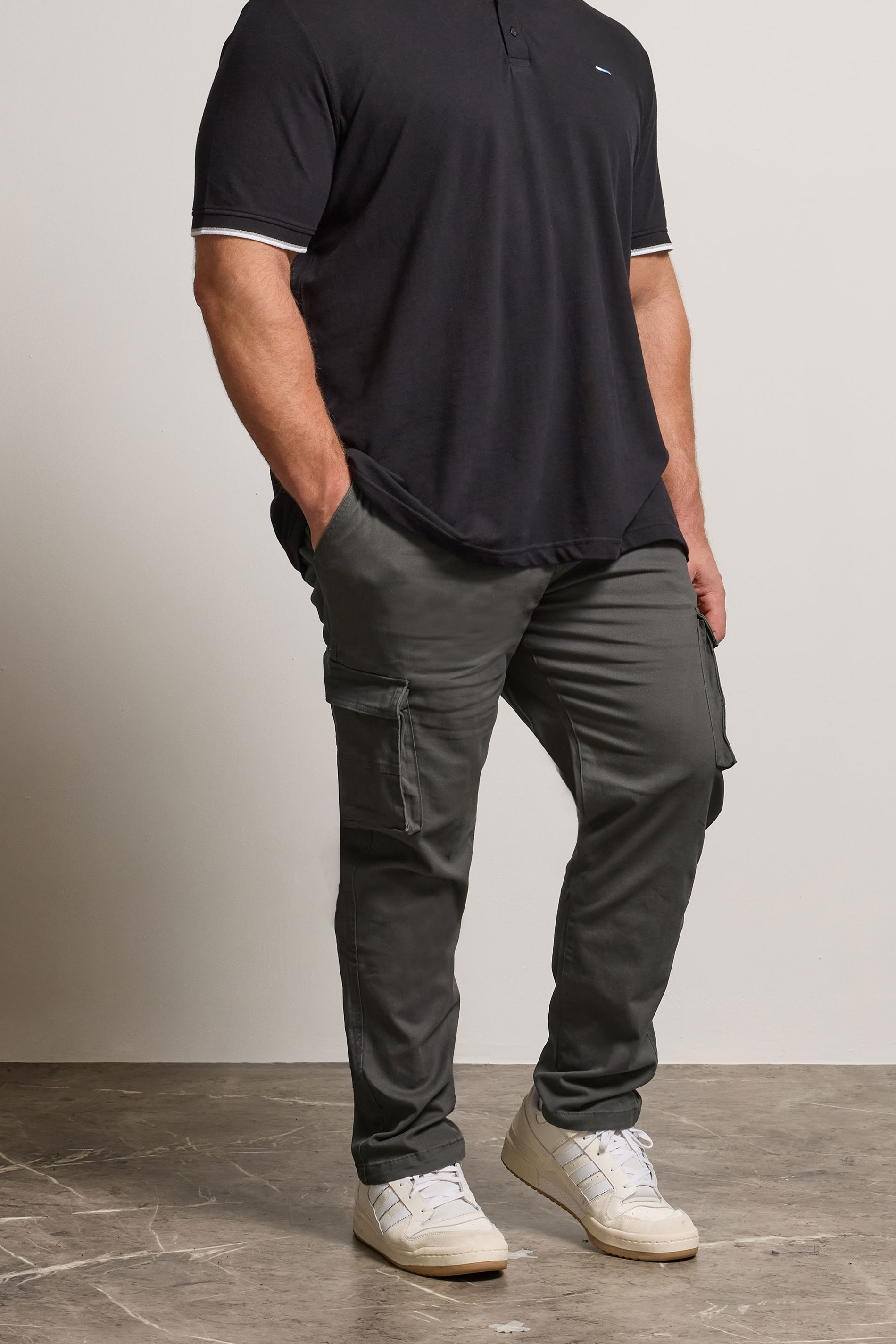 BadRhino Big & Tall Slate Grey Stretch Cargo Trousers | BadRhino 1