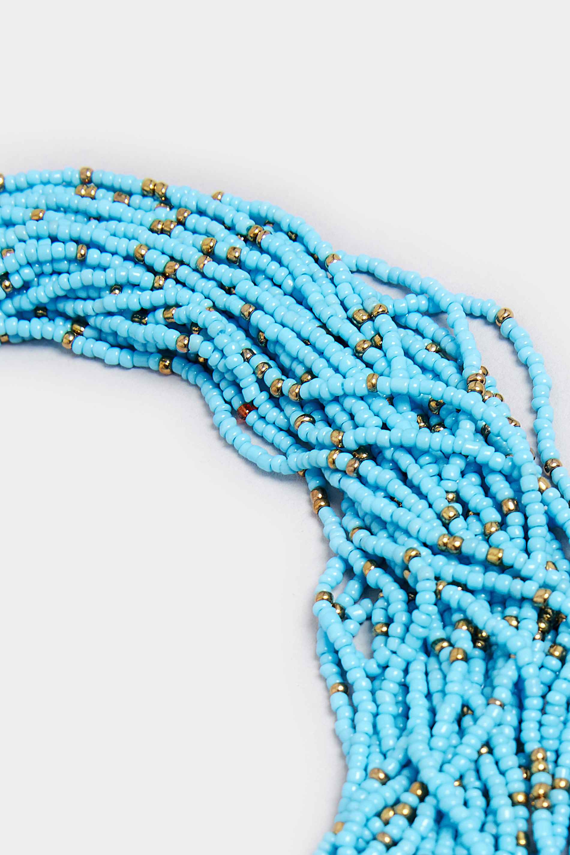 YOURS Curve Blue Seed Bead Statement Necklace | Yours Clothing  3