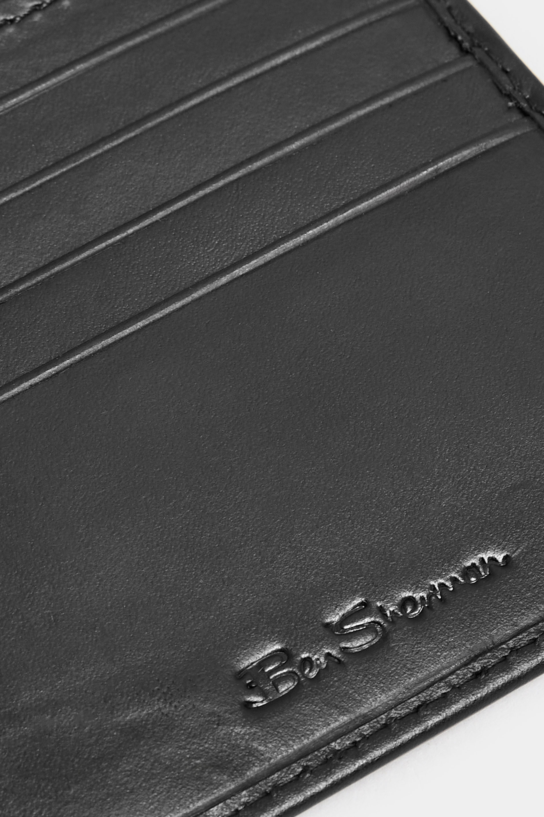 BEN SHERMAN Black Leather 'Dennison' Bi-Fold Wallet | BadRhino 3