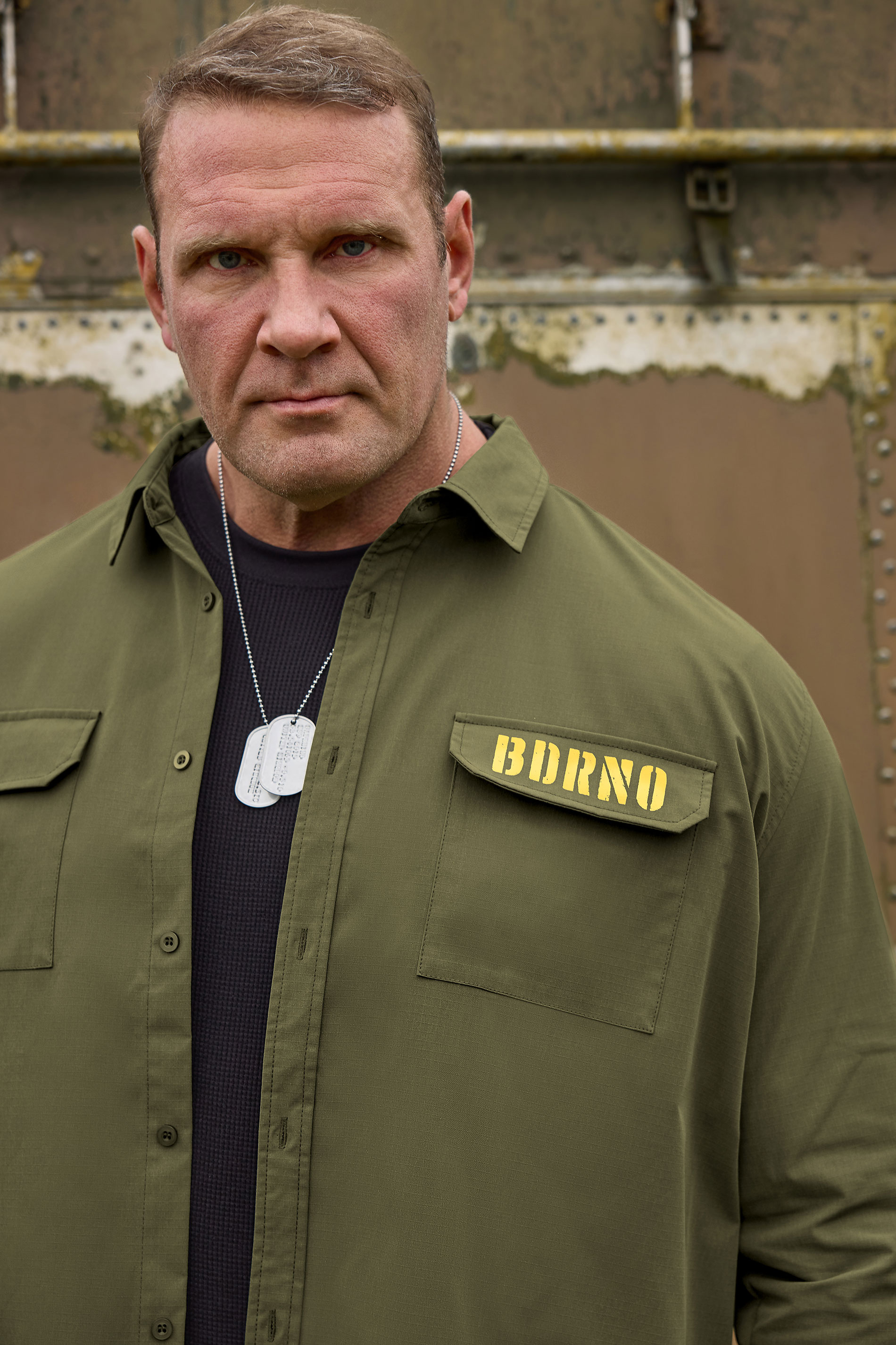 BadRhino Big & Tall Khaki Green Military Ripstop Shirt | BadRhino 2