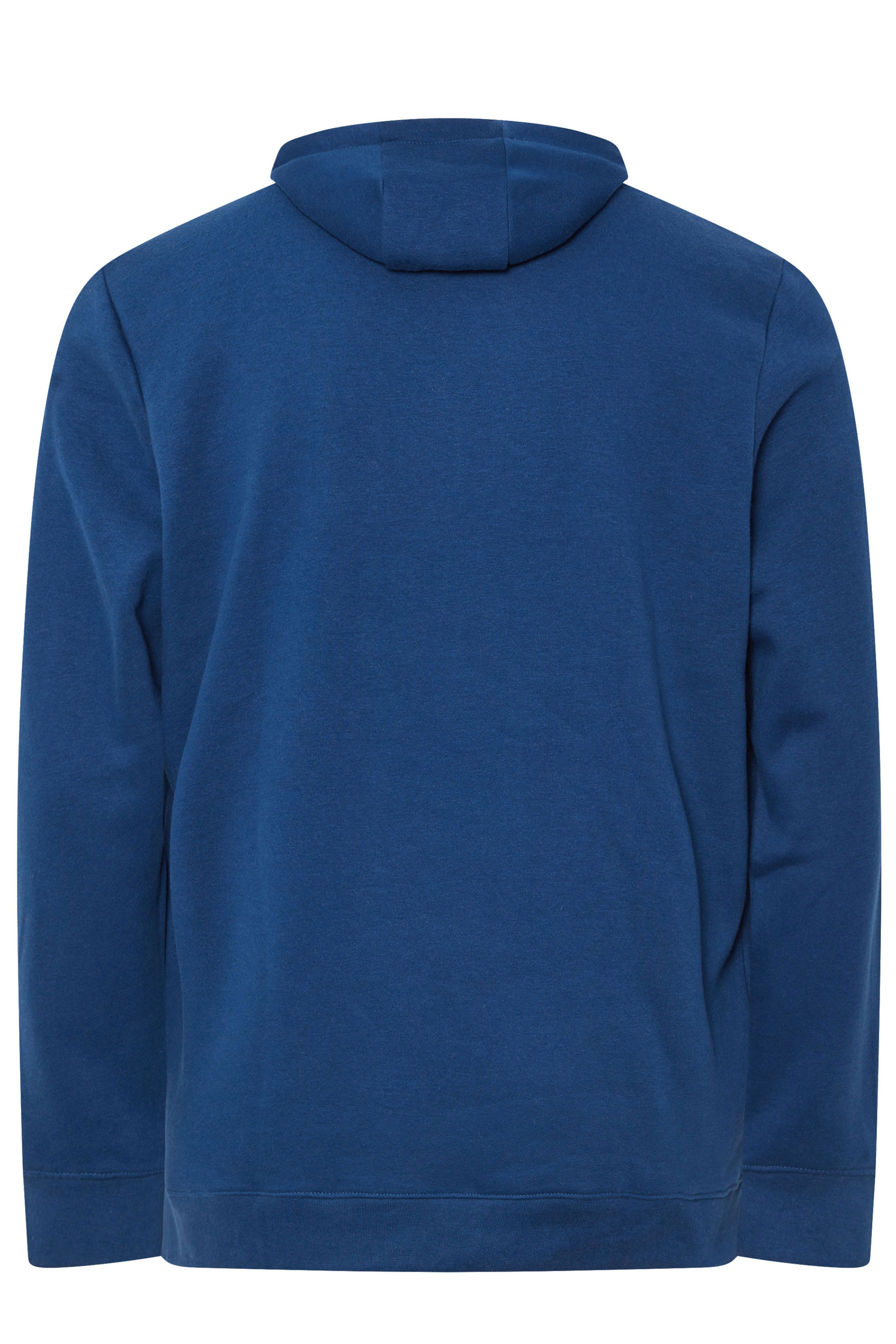 BLEND Big & Tall Navy Blue Embossed Hoodie | BadRhino 4