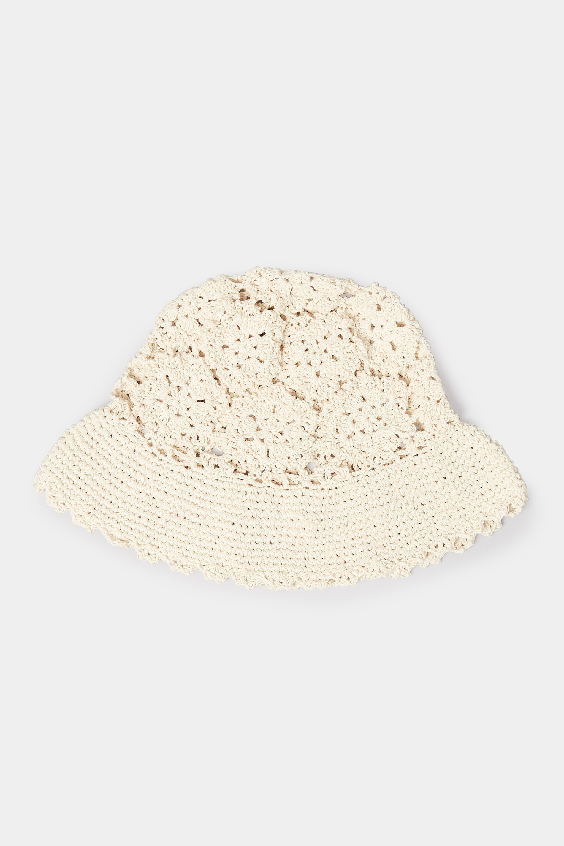 Beige Brown Crochet Bucket Hat | Yours Clothing  2