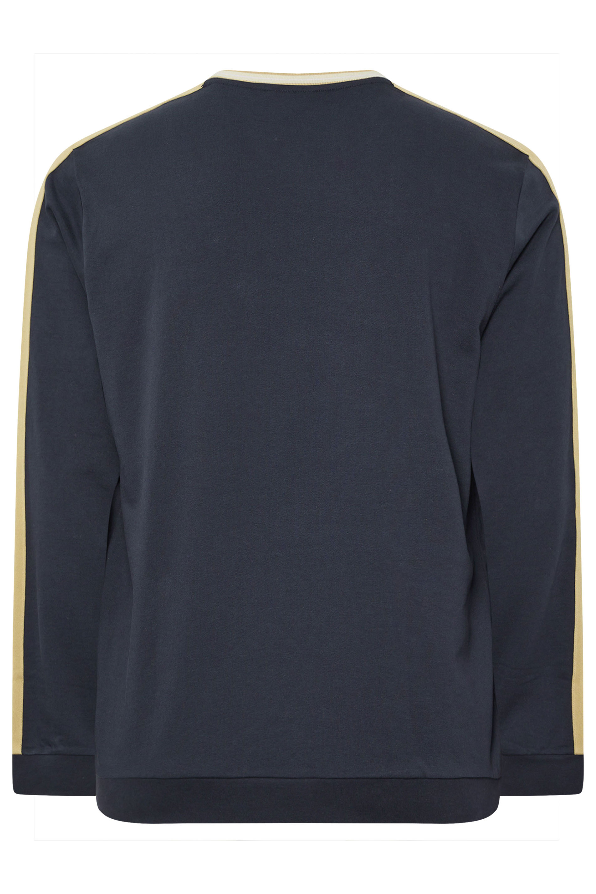 LYLE & SCOTT Big & Tall Navy Blue Contrast Taped Sweatshirt | BadRhino 6