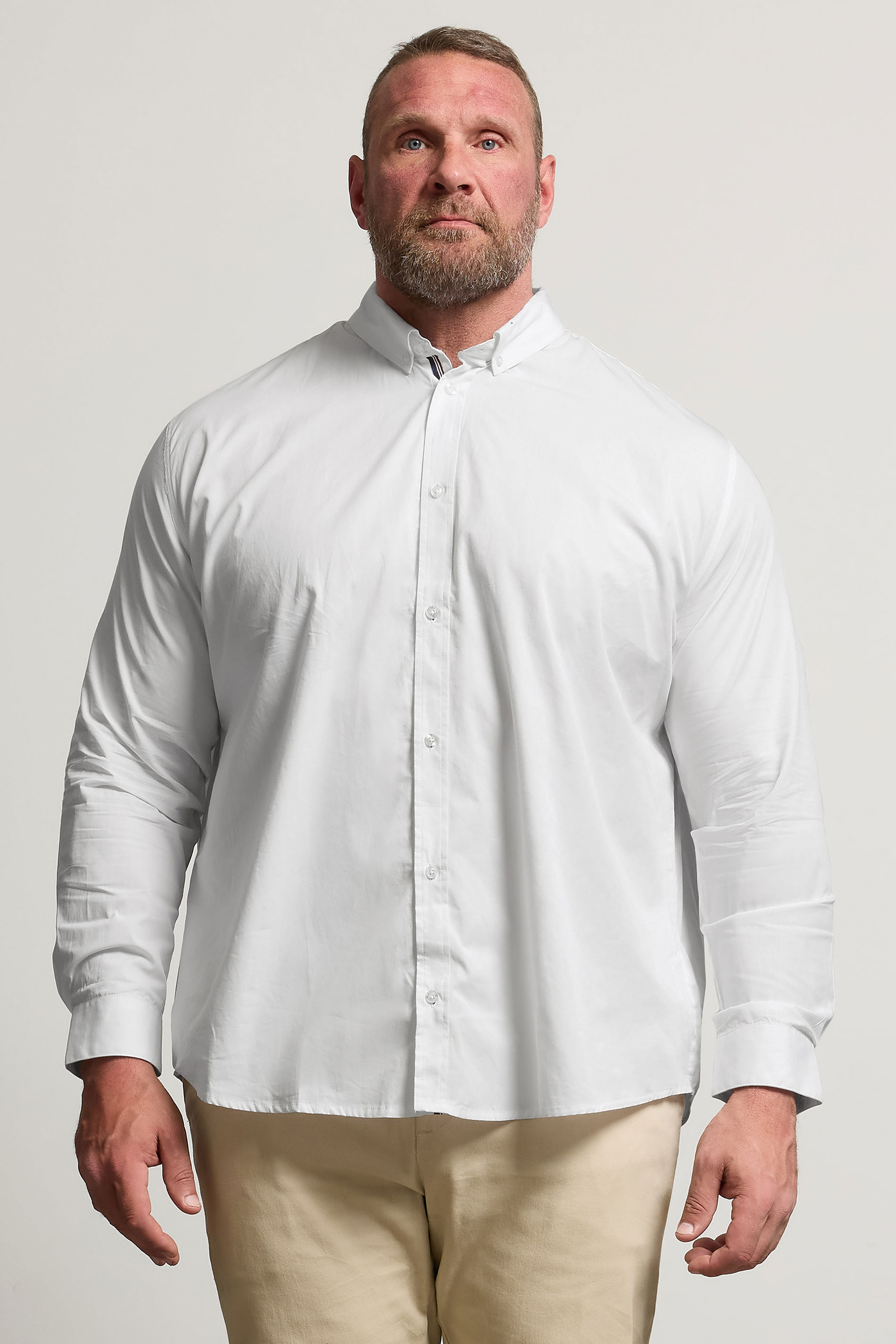 BadRhino Big & Tall White Poplin Shirt | BadRhino 1