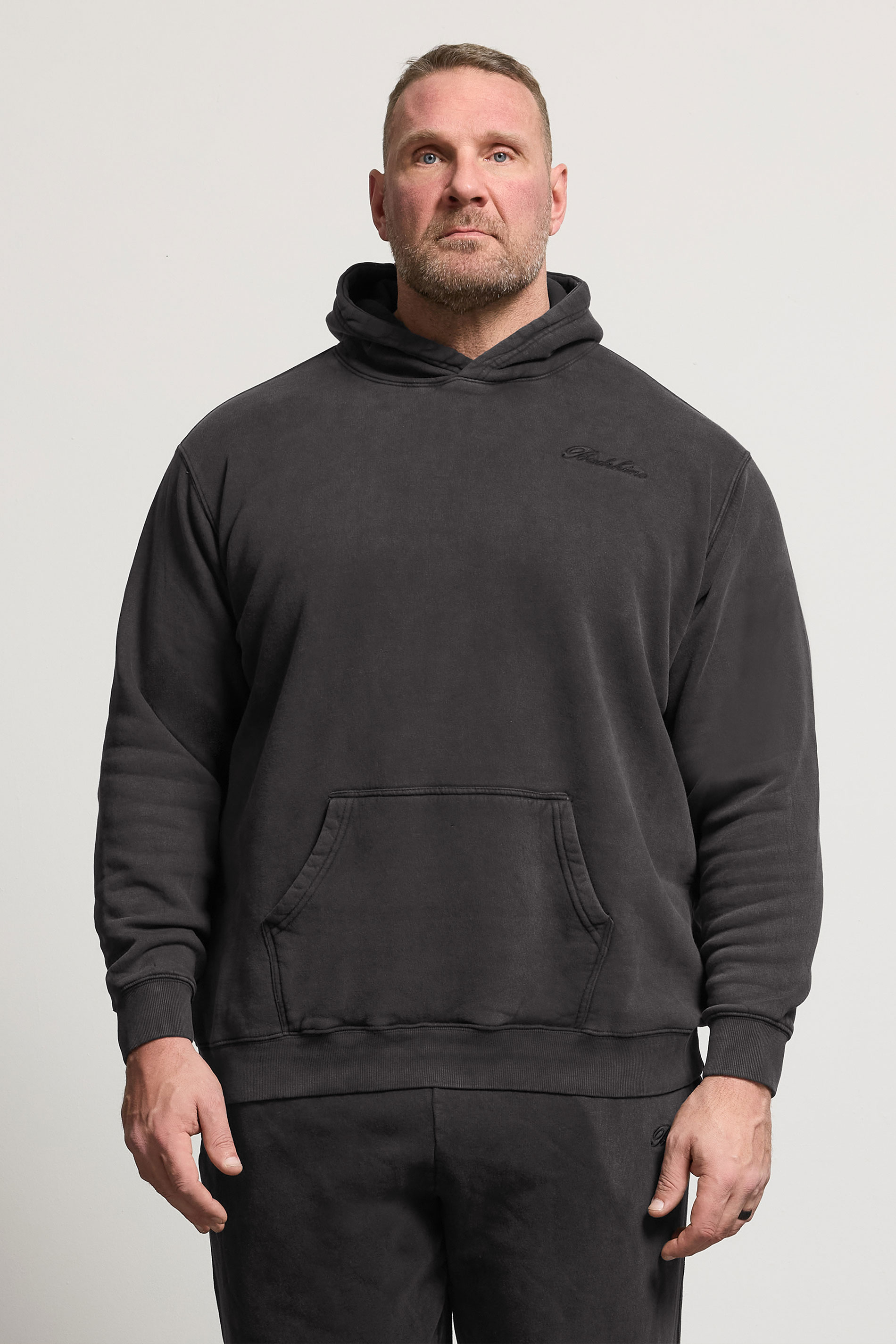 BadRhino Big & Tall Black Sun Bleached Hoodie | BadRhino 1