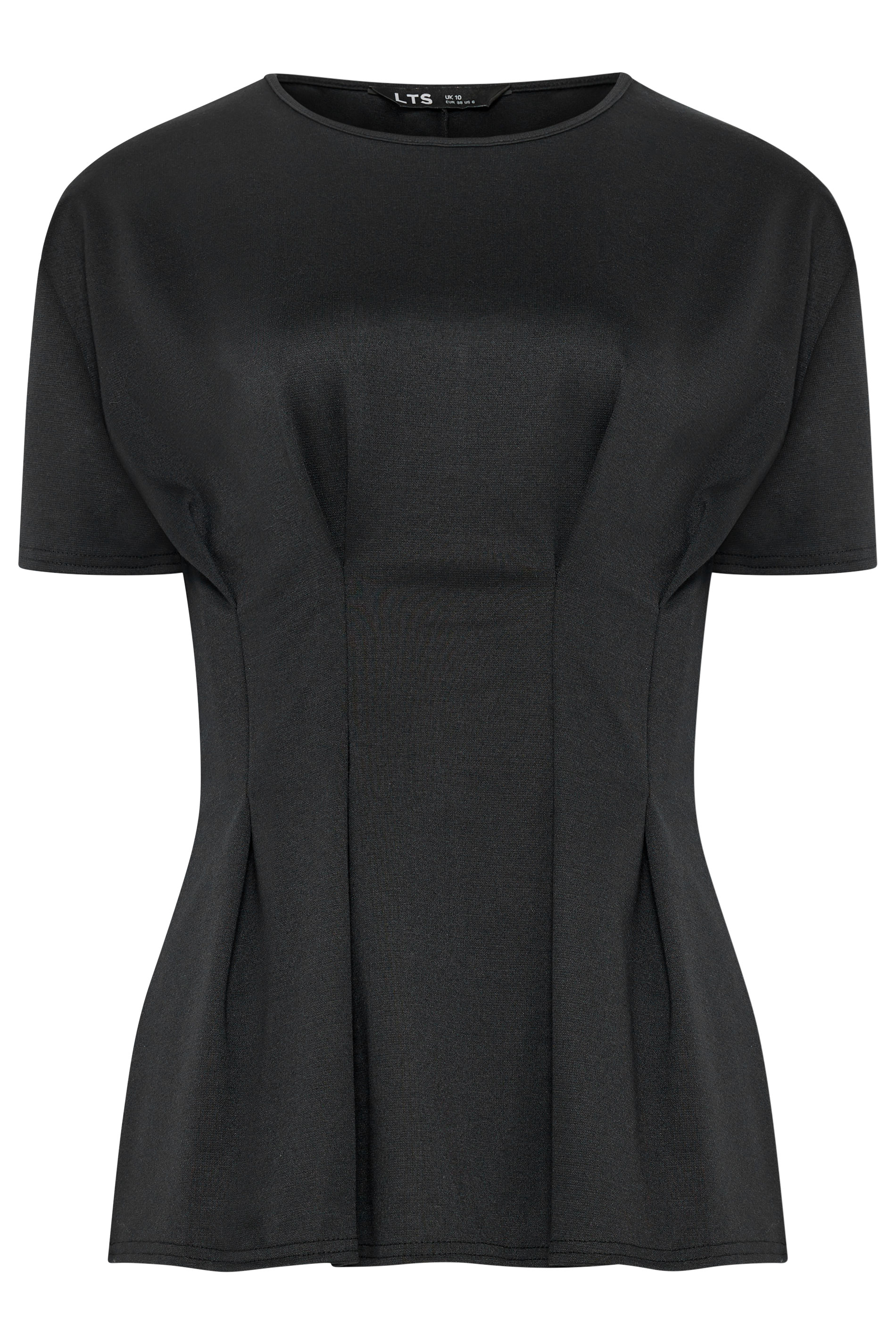 LTS Tall Women's Black Pleated Detail Top | Long Tall Sally 5